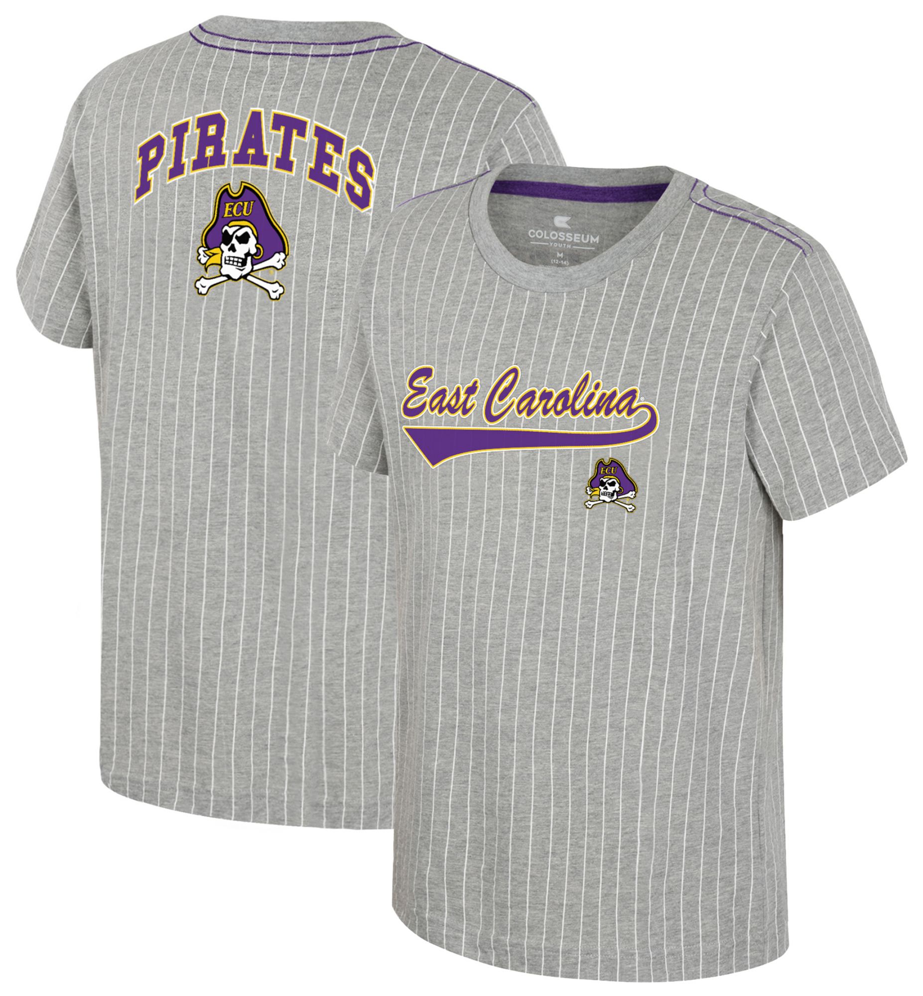 Colosseum Youth East Carolina Pirates Heather Grey Airball T-Shirt product image
