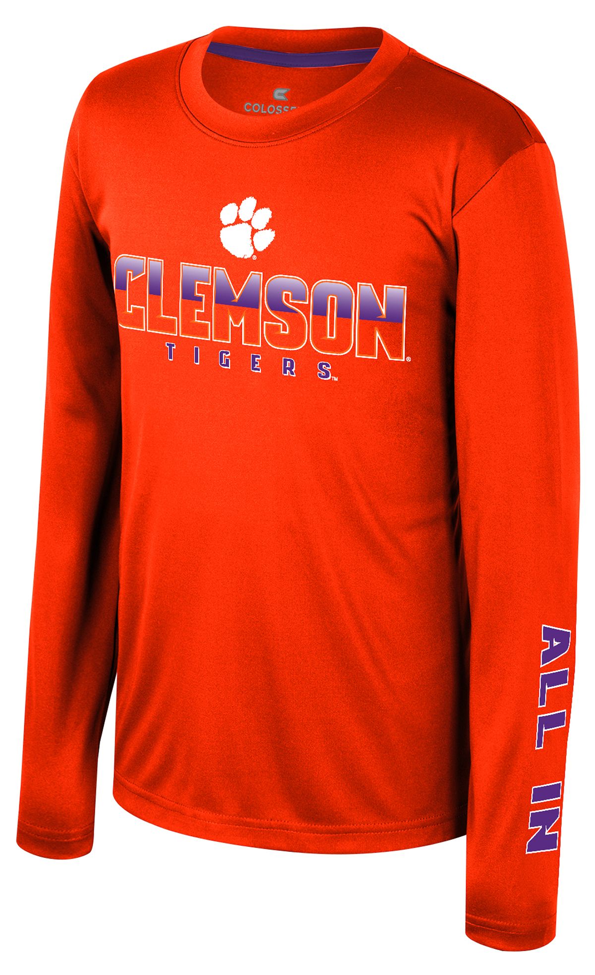 Colosseum Youth Clemson Tigers Orange Armada Long Sleeve T-Shirt product image