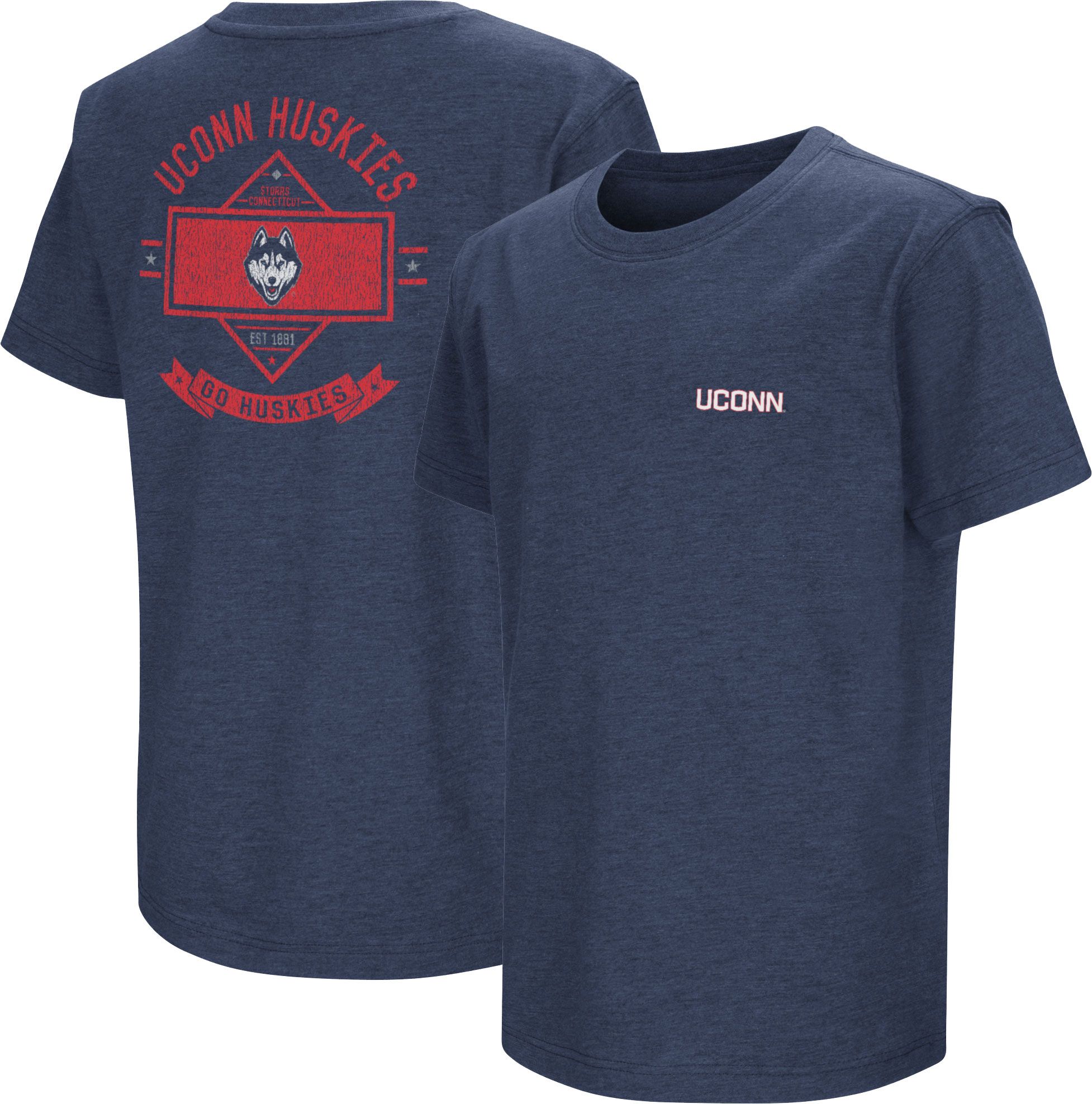 Colosseum Youth Connecticut Huskies Navy Playbook T-Shirt product image