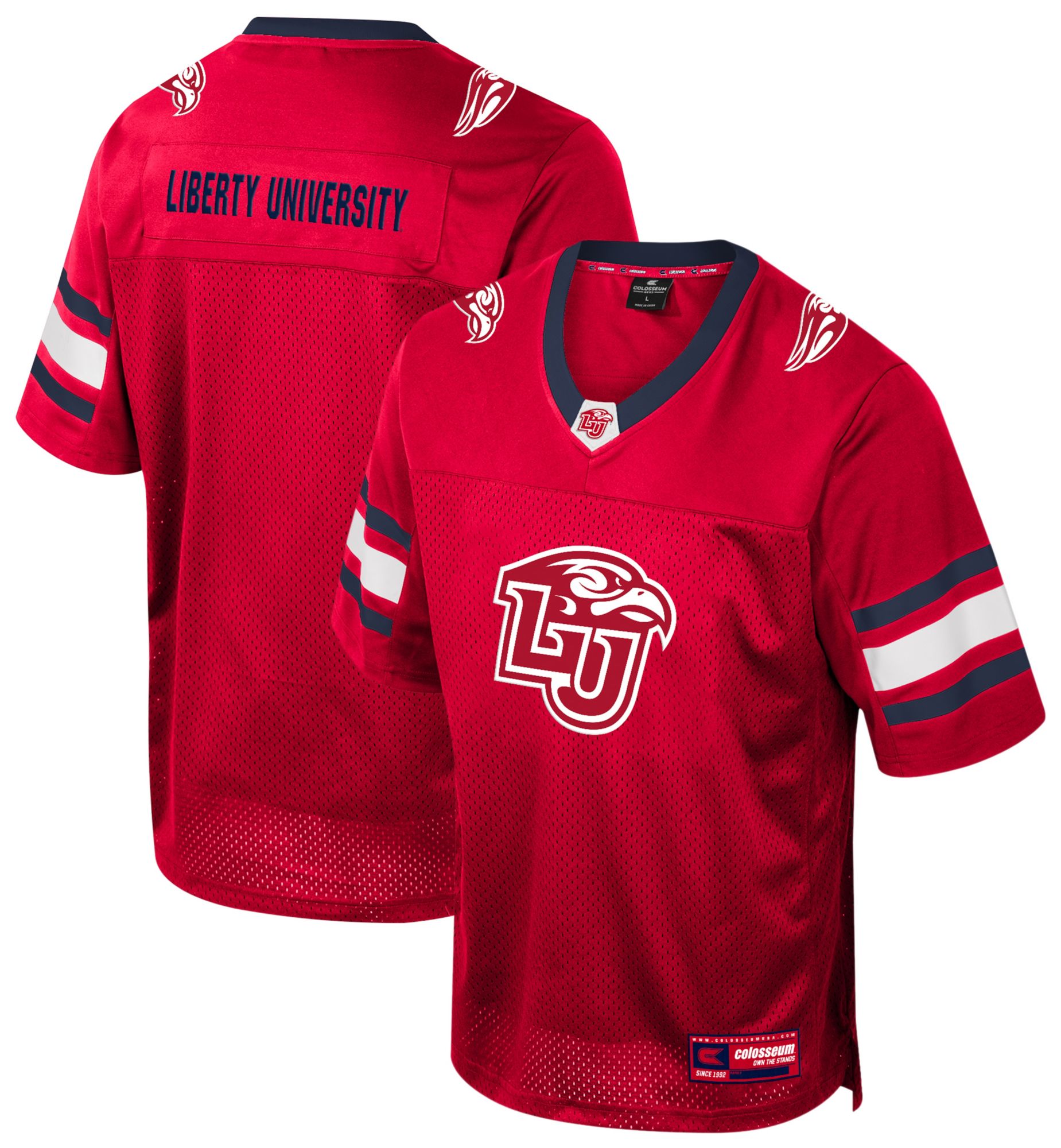 Colosseum Youth Liberty Flames Red Field Time Football Jersey product image