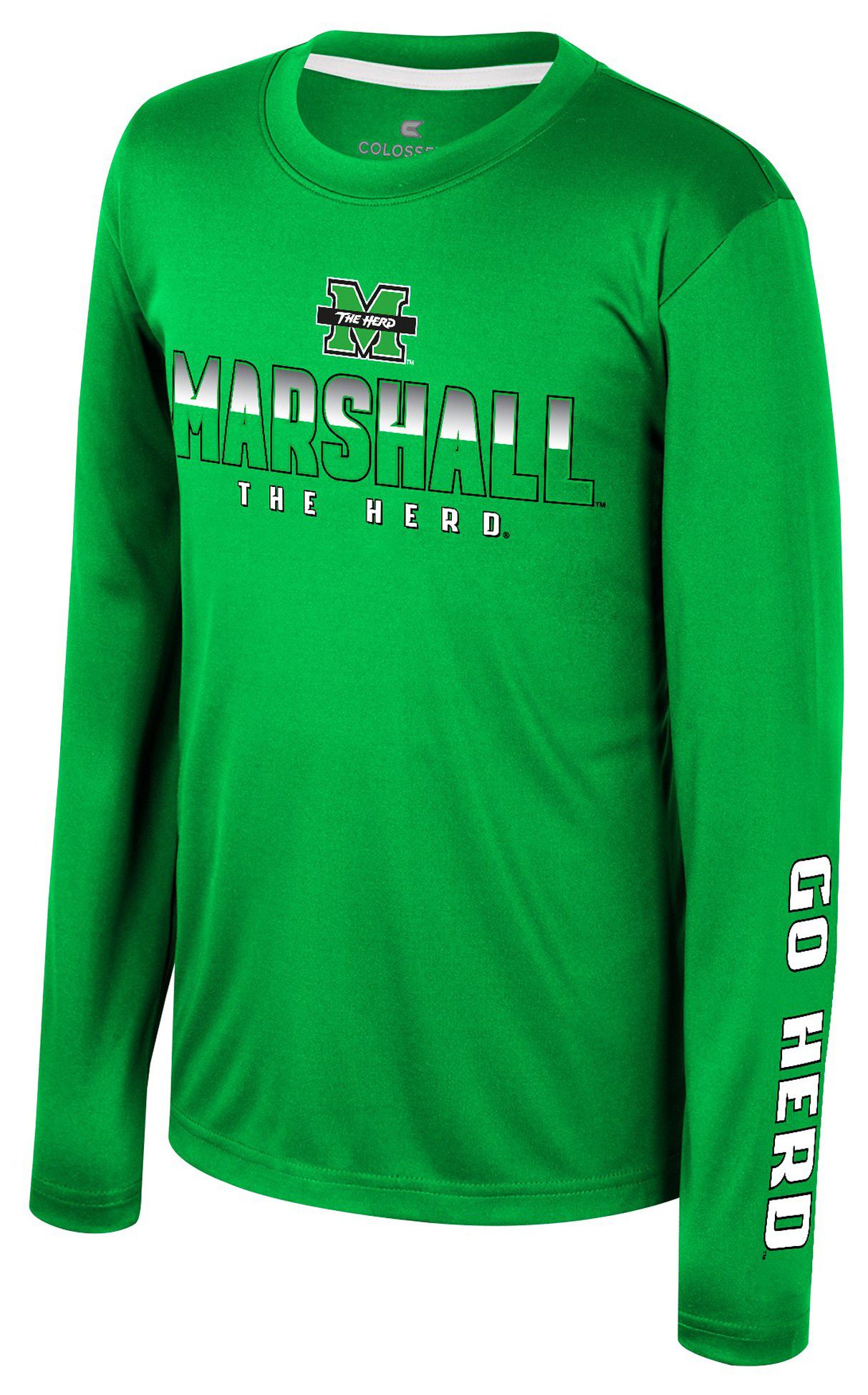 Colosseum Youth Marshall Thundering Herd Kelly Green Armada Long Sleeve T-Shirt product image