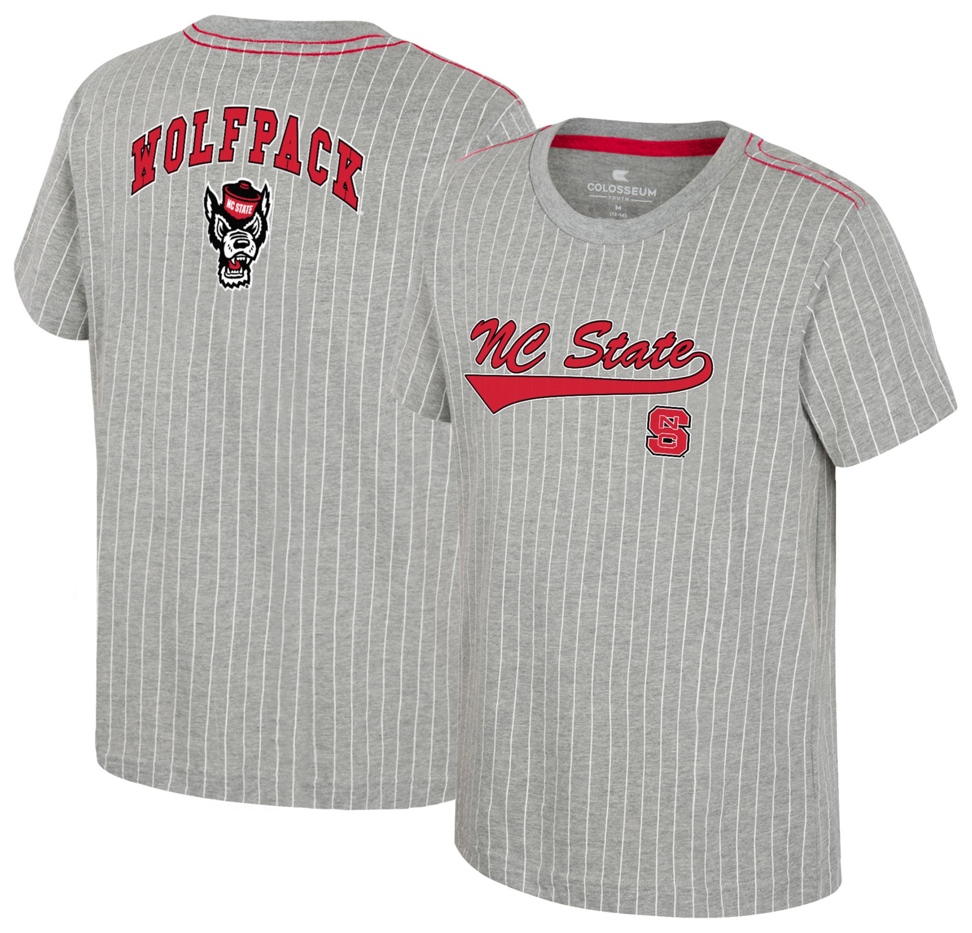 Colosseum Youth NC State Wolfpack Heather Grey Airball T-Shirt product image