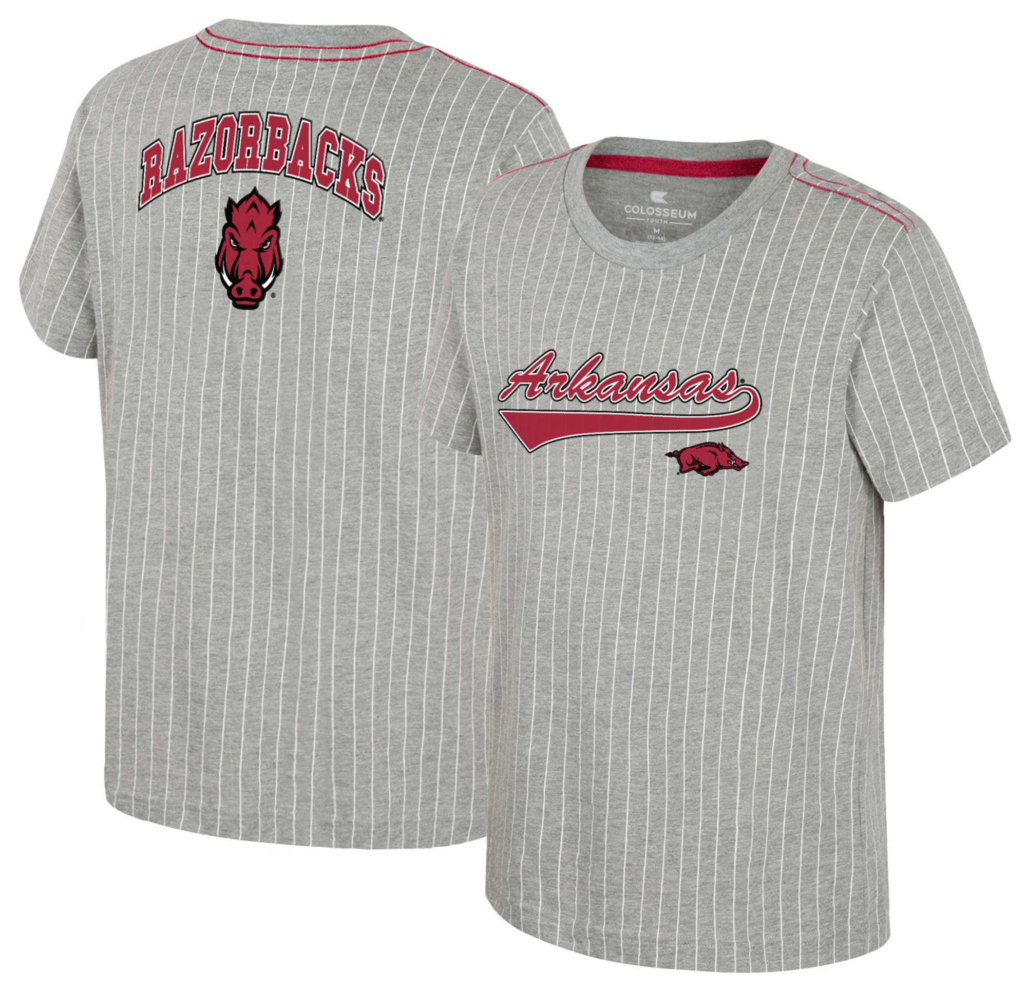 Colosseum Youth Arkansas Razorbacks Heather Grey Airball T-Shirt product image