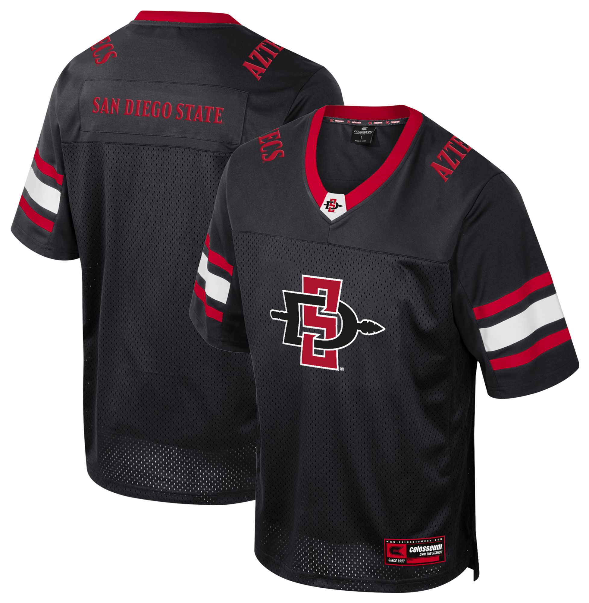 Colosseum Youth San Diego State Aztecs Black Field Time Football Jersey product image