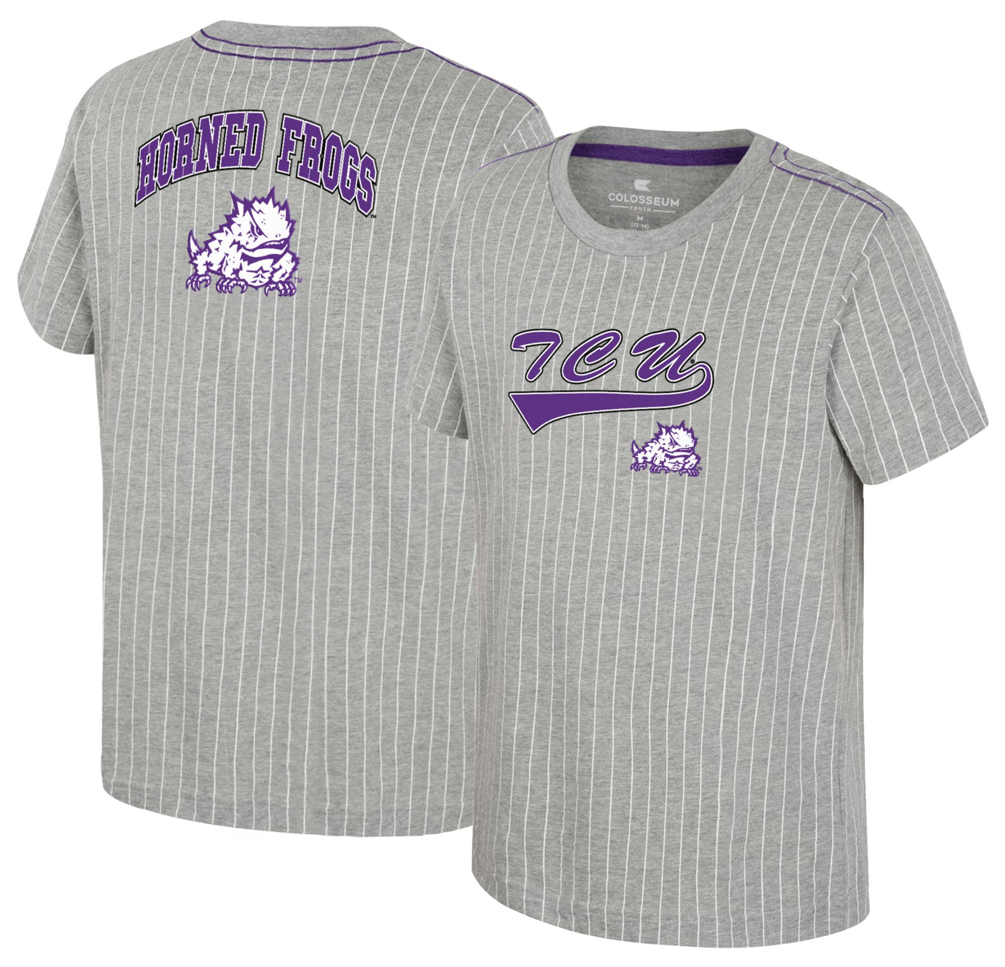 Colosseum Youth TCU Horned Frogs Heather Grey Airball T-Shirt product image