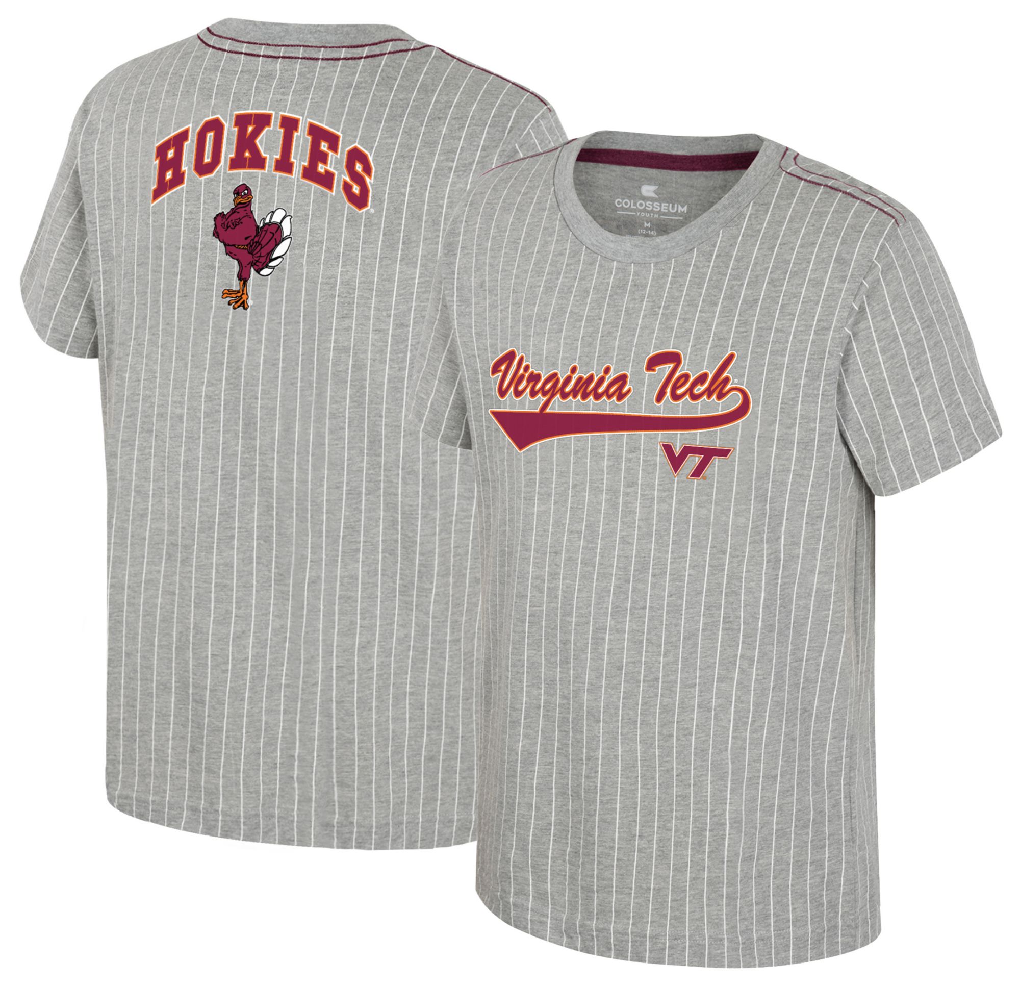 Colosseum Youth Virginia Tech Hokies Heather Grey Airball T-Shirt product image