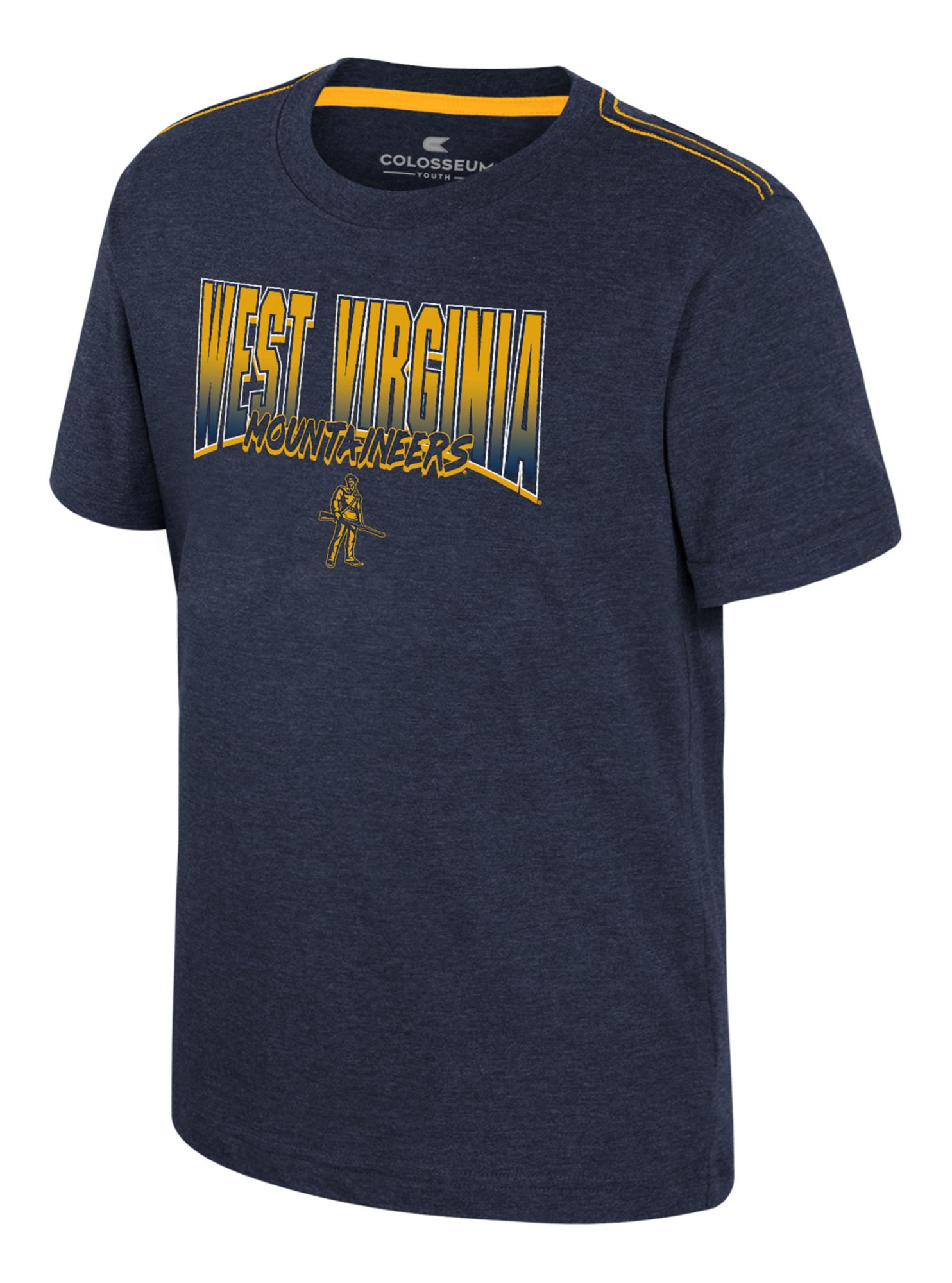 Colosseum Youth West Virginia Mountaineers Navy Wade T-Shirt product image