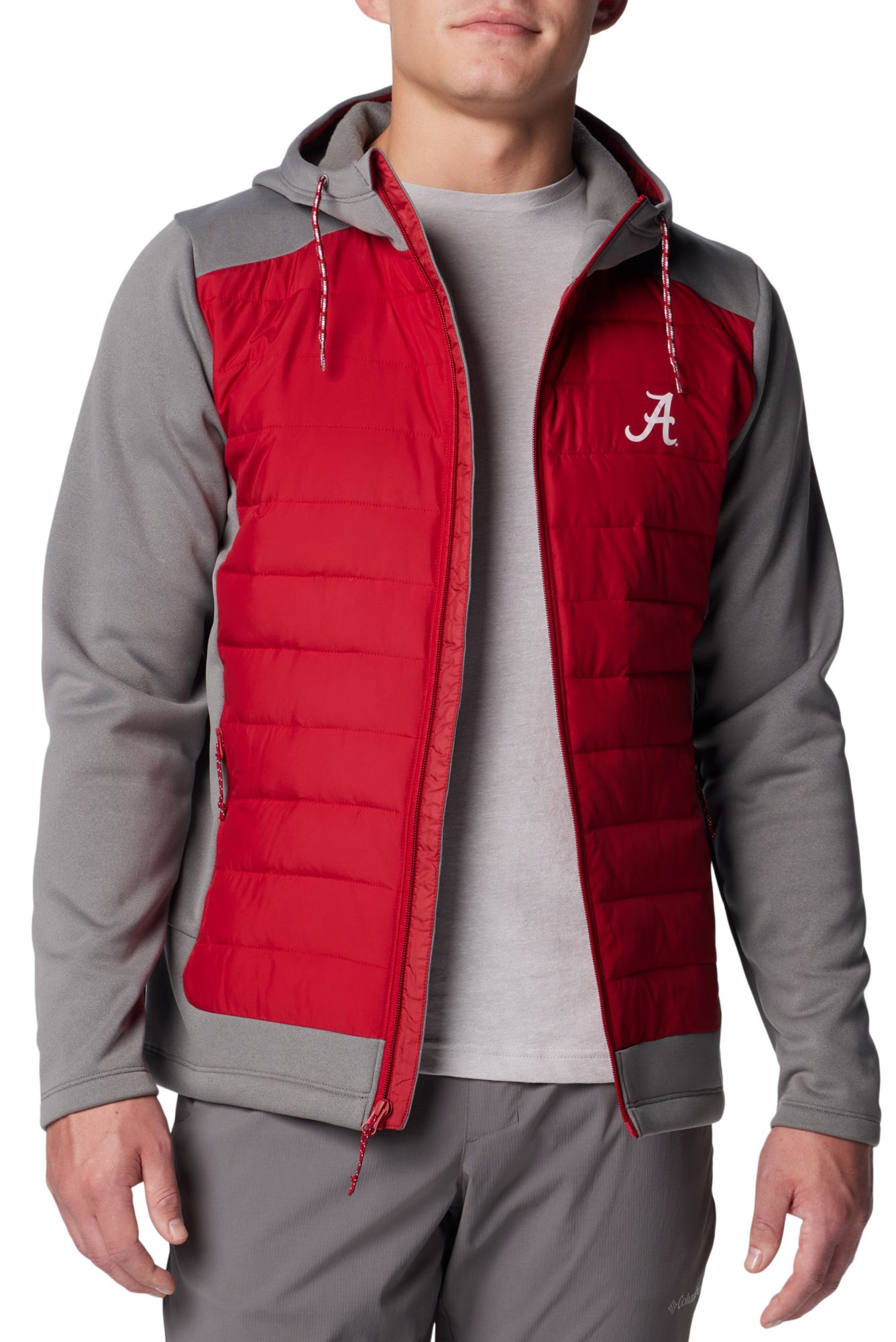 Columbia Men's Alabama Crimson Tide City Grey Hybrid Full-Zip Jacket product image