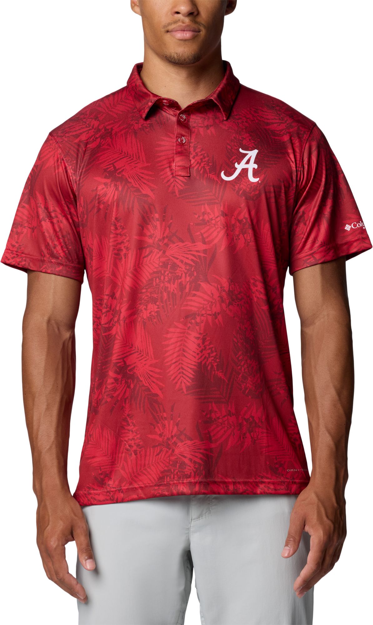 Columbia Men's Alabama Crimson Tide Red Velvet Super Terminal Tackle Polo product image