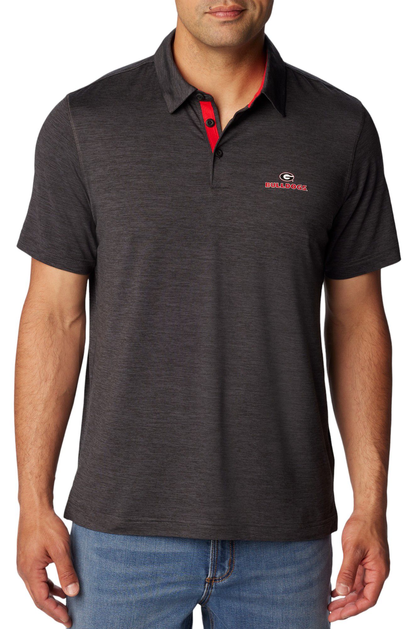 Columbia Men's Georgia Bulldogs Black Tech Trail Performance Polo product image