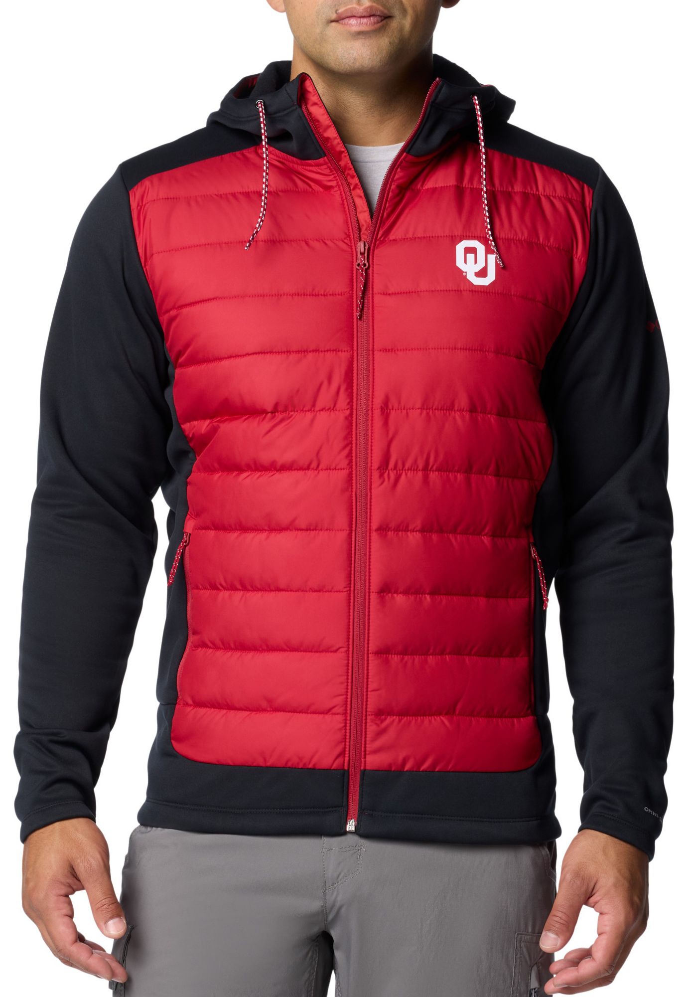 Columbia Men's Oklahoma Sooners Black Hybrid Full-Zip Jacket product image