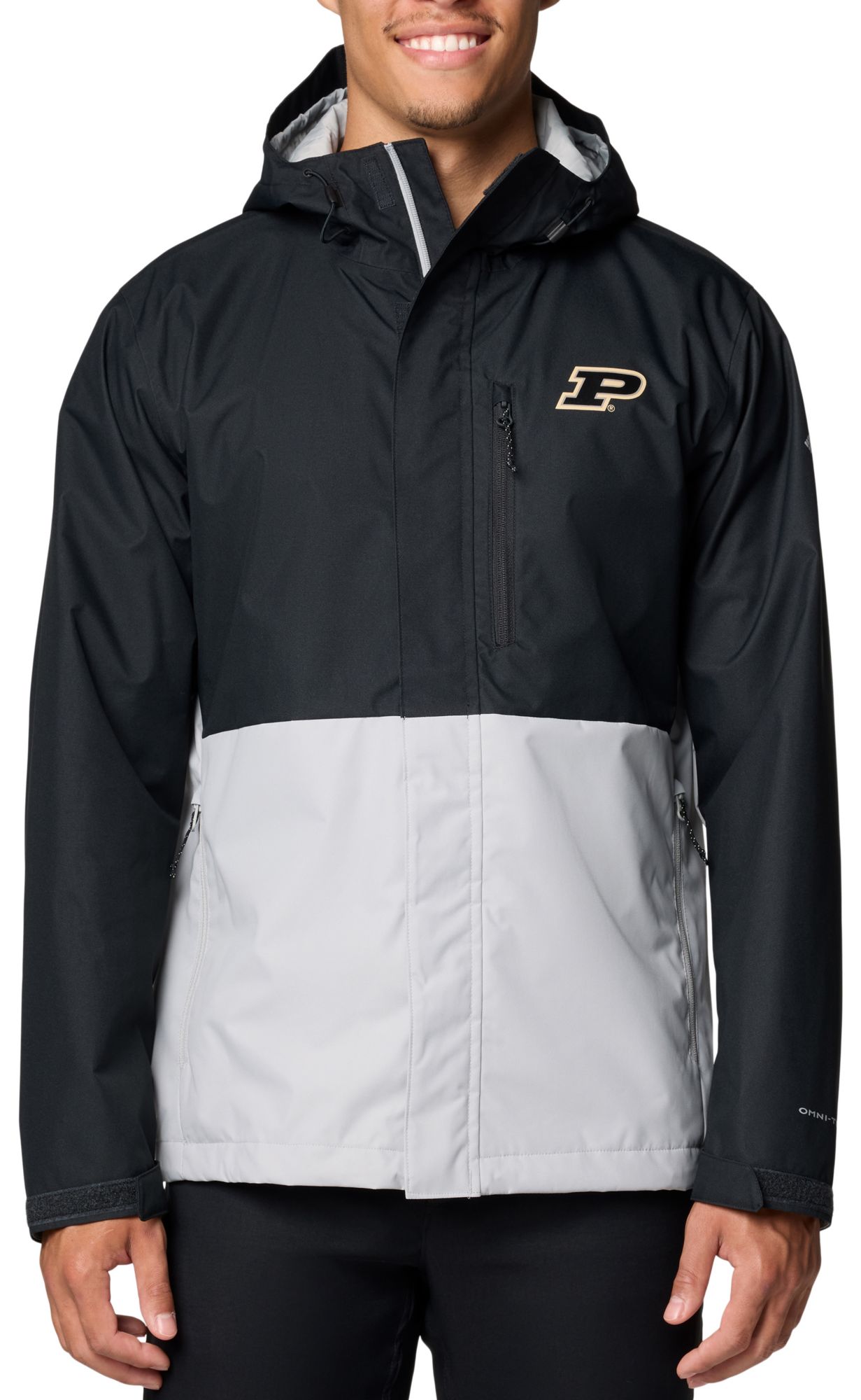Columbia Men's Purdue Boilermakers Black/Grey Color Block Field Bound Jacket product image