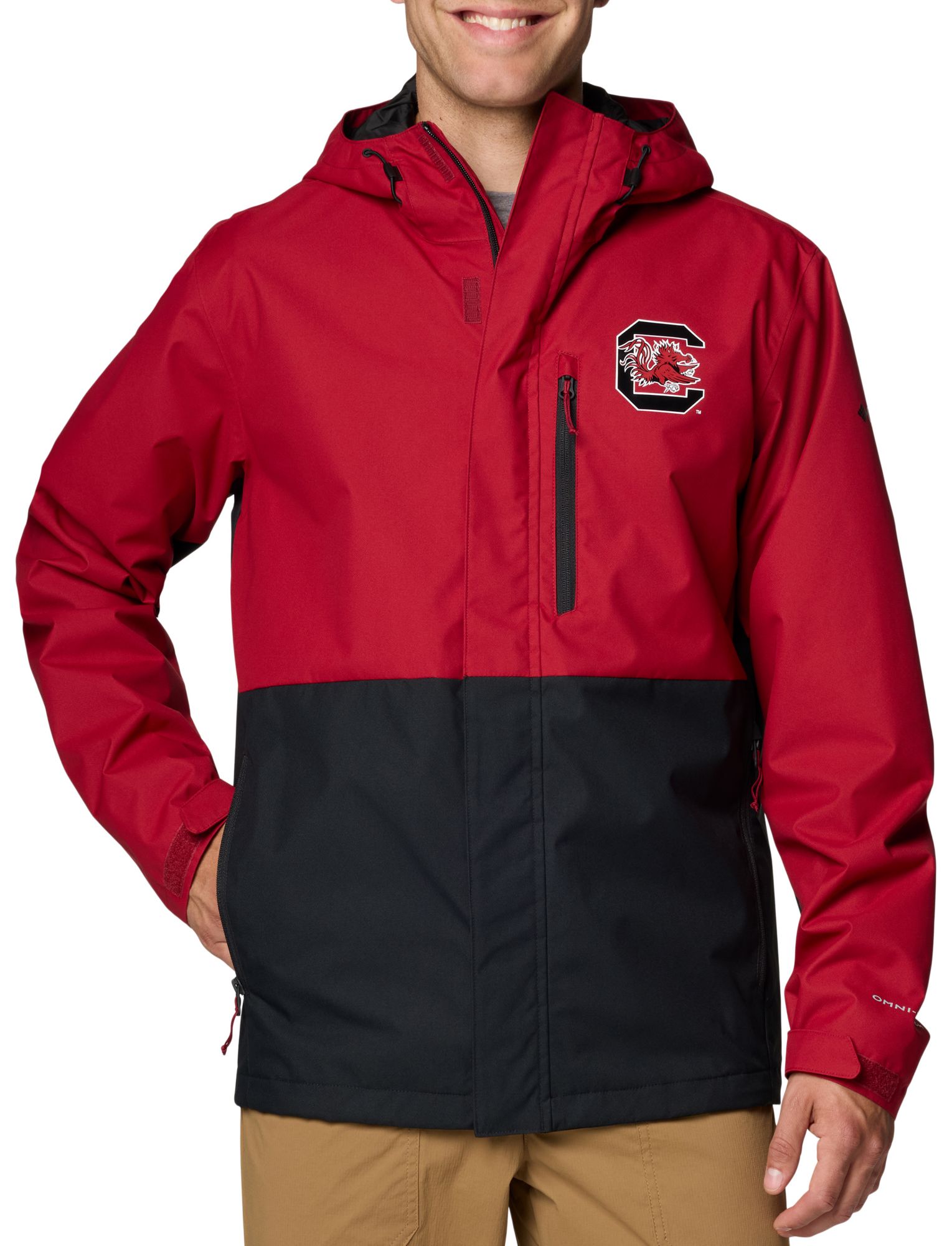 Columbia Men's South Carolina Gamecocks Red/Black Color Block Field Bound Jacket product image