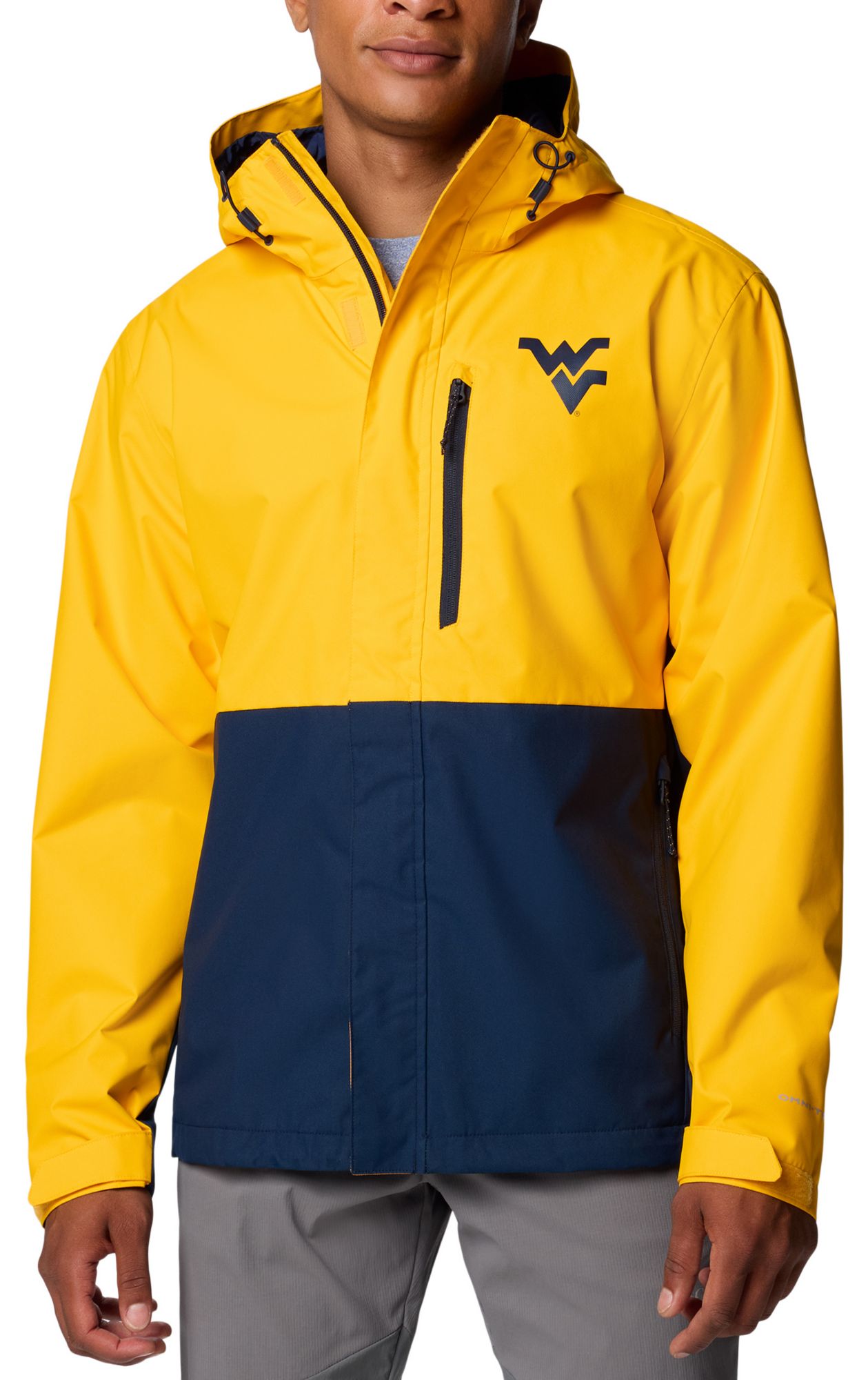 Columbia Men's West Virginia Mountaineers Gold/Navy Color Block Field Bound Jacket product image
