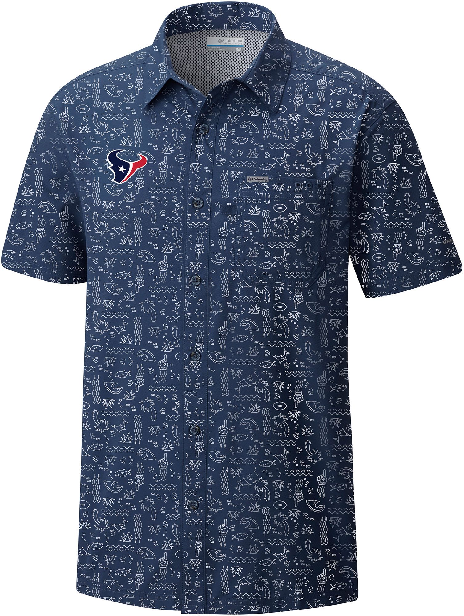 Columbia Men's Houston Texans Navy Super Slack Polo product image