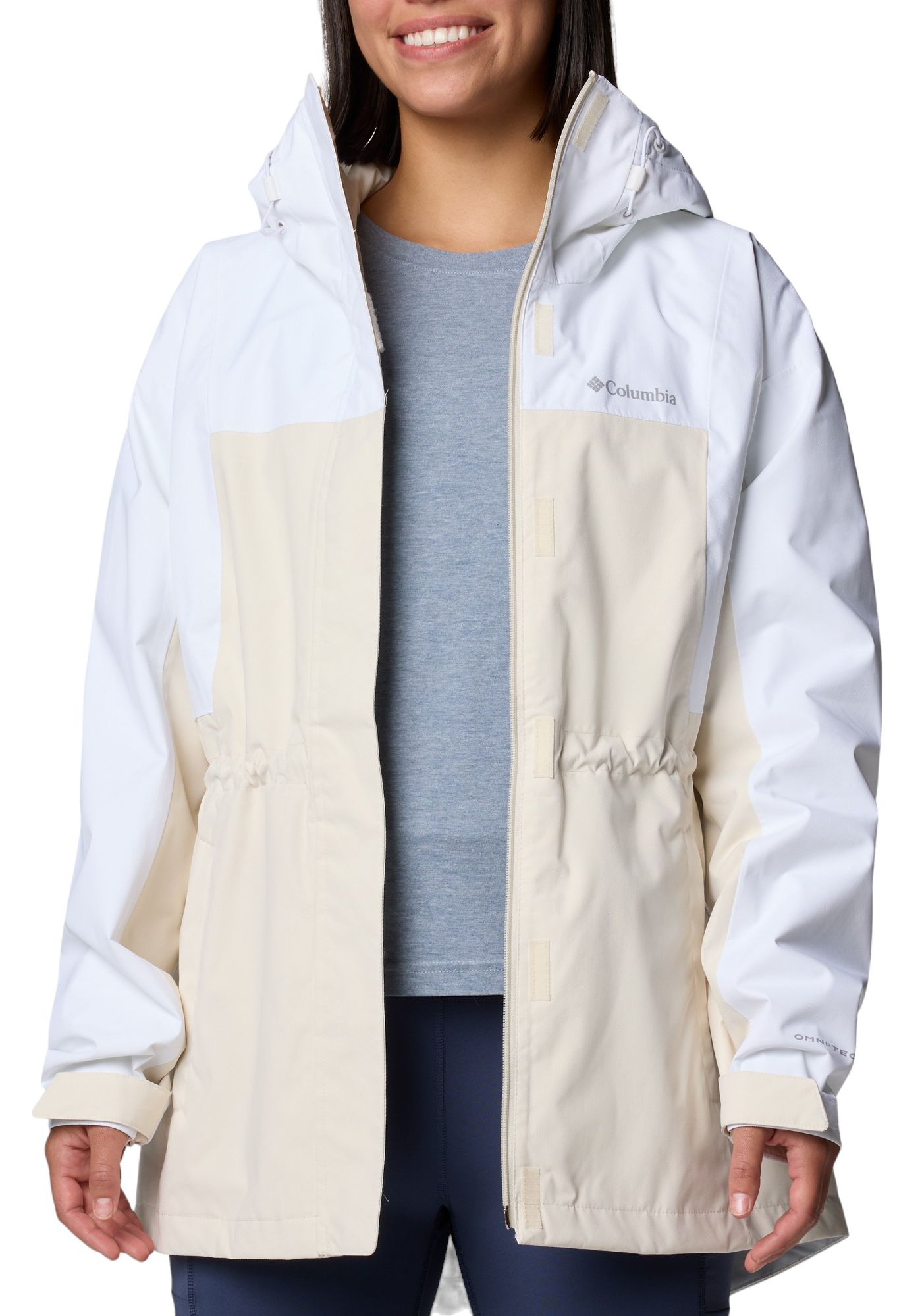 Columbia womens long rain jacket clearance