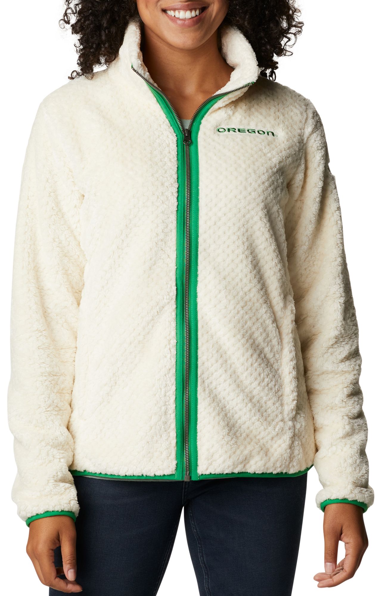Columbia Women's Oregon Ducks Chalk Fire Side Full-Zip Jacket product image