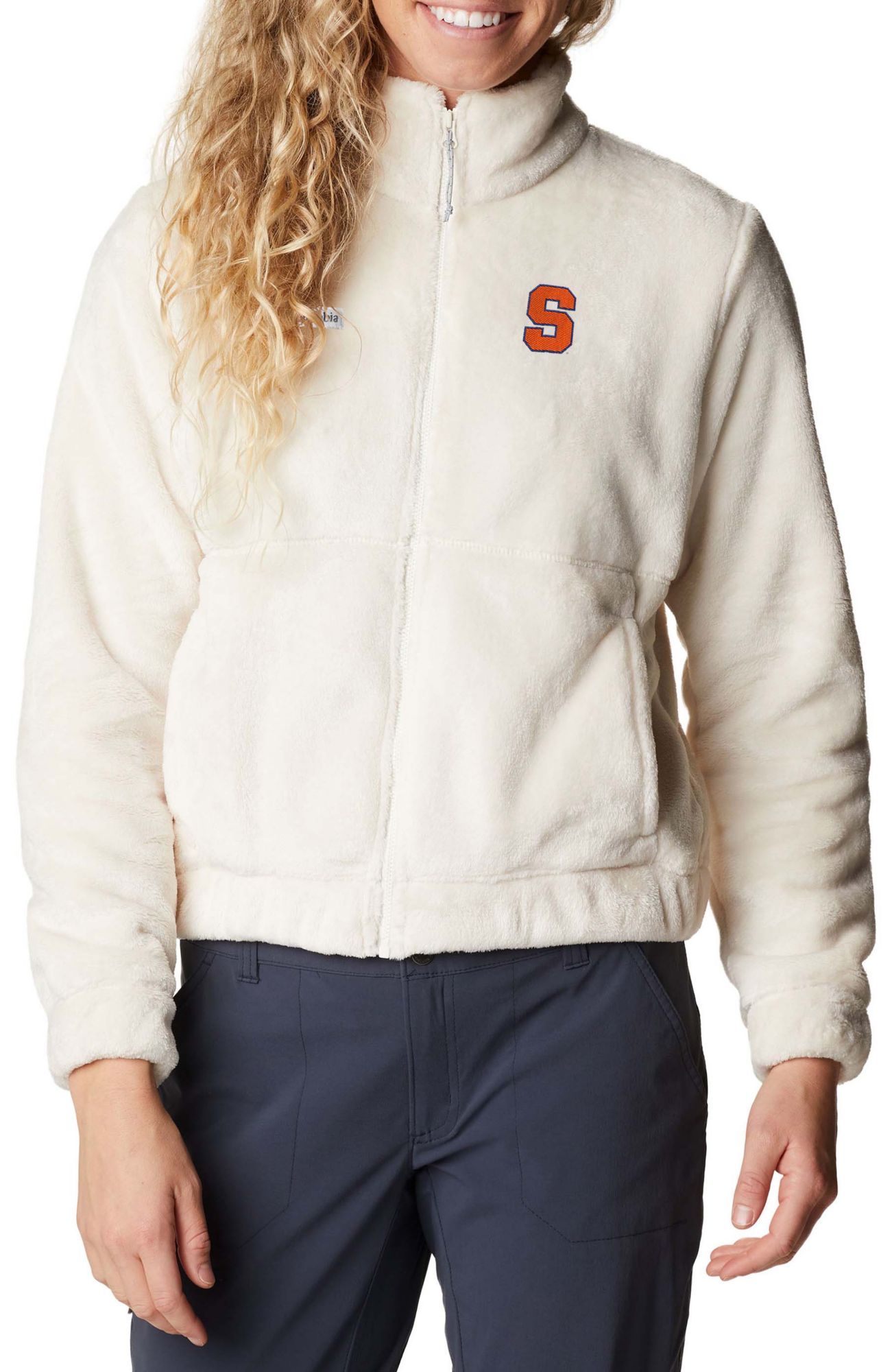 Columbia Women's Syracuse Orange Chalk Fire Side Sherpa Full-Zip Jacket product image