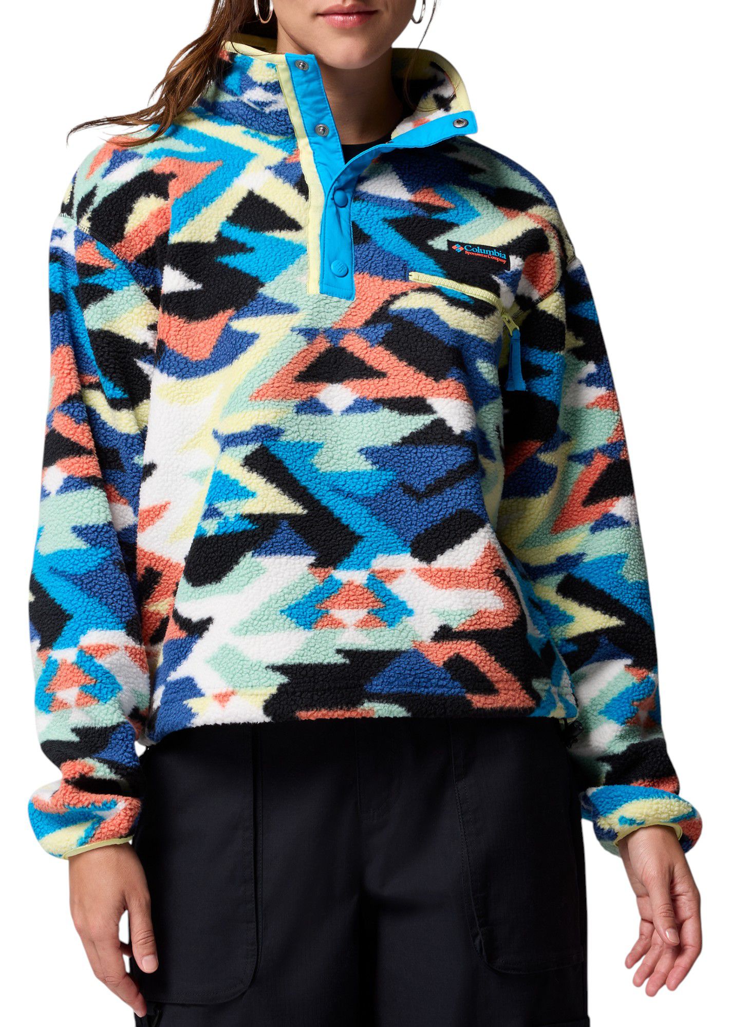 Columbia Women's Helvetia II Printed Cropped Half Snap Fleece Pullover product image