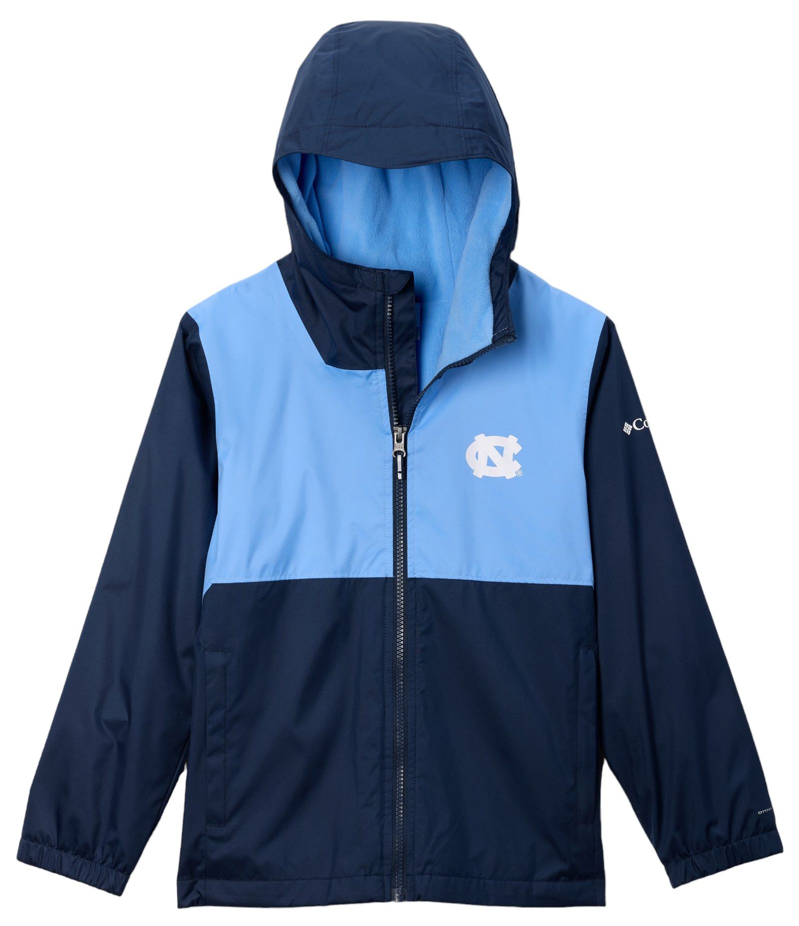 Columbia Youth North Carolina Tar Heels Navy/Light Blue Rainy Fields Jacket product image