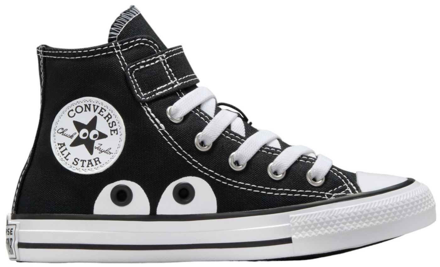 Converse Kids Preschool Chuck Taylor All Star 1V High Top Shoes Size 1 Black White Black