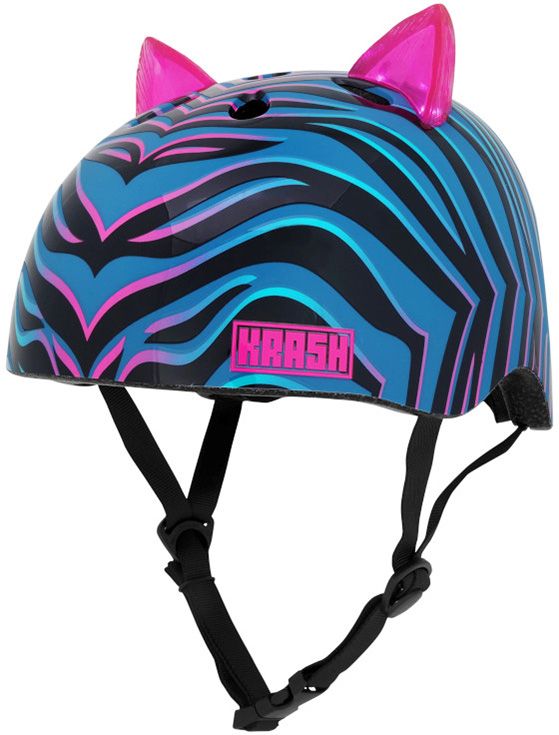Krash Youth Neon Stripes LED Bike Helmet product image