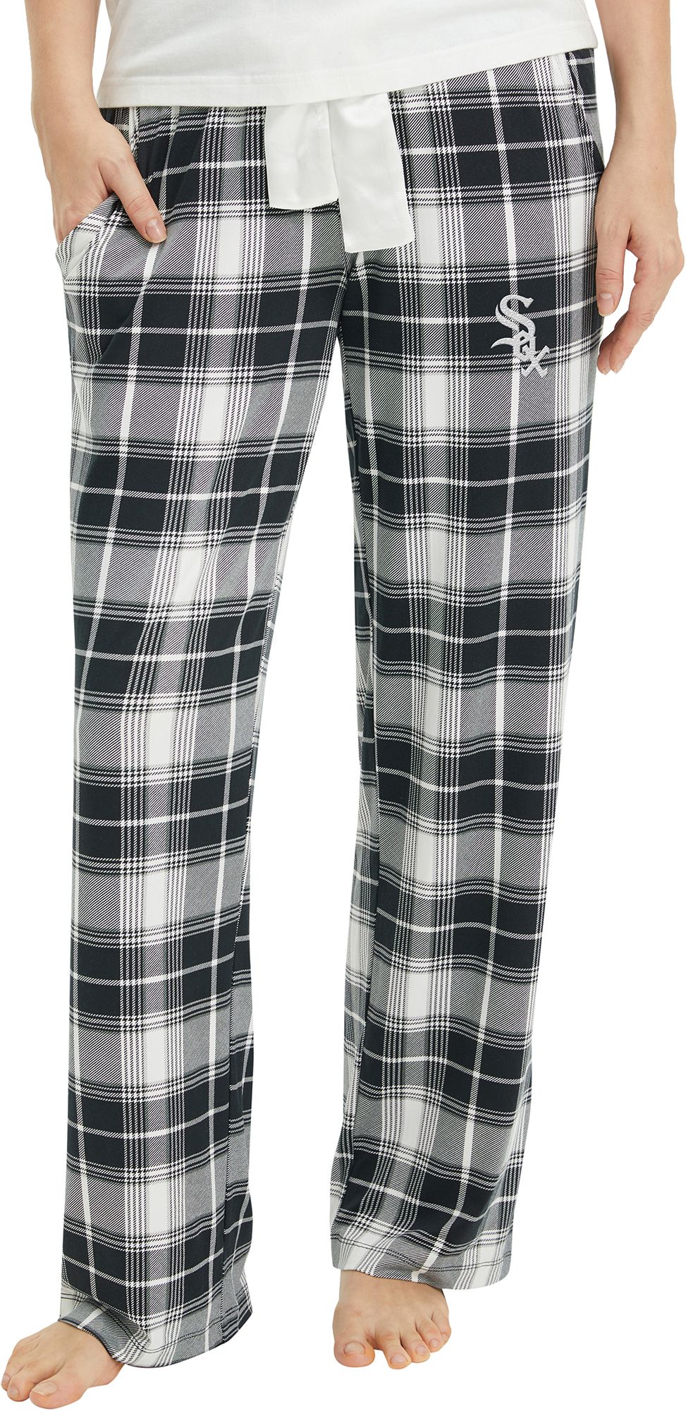 Concepts Sport Women's Chicago White Sox Black Plaid Sleep Pants product image