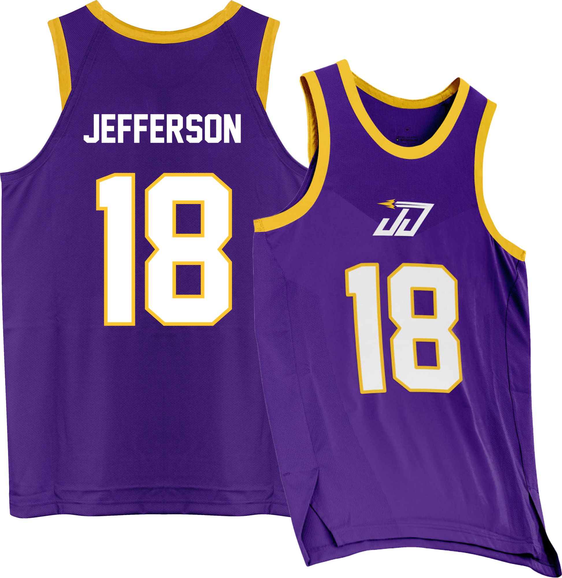 Athlete Studio Adult Justin Jefferson Purple Basketball Jersey product image
