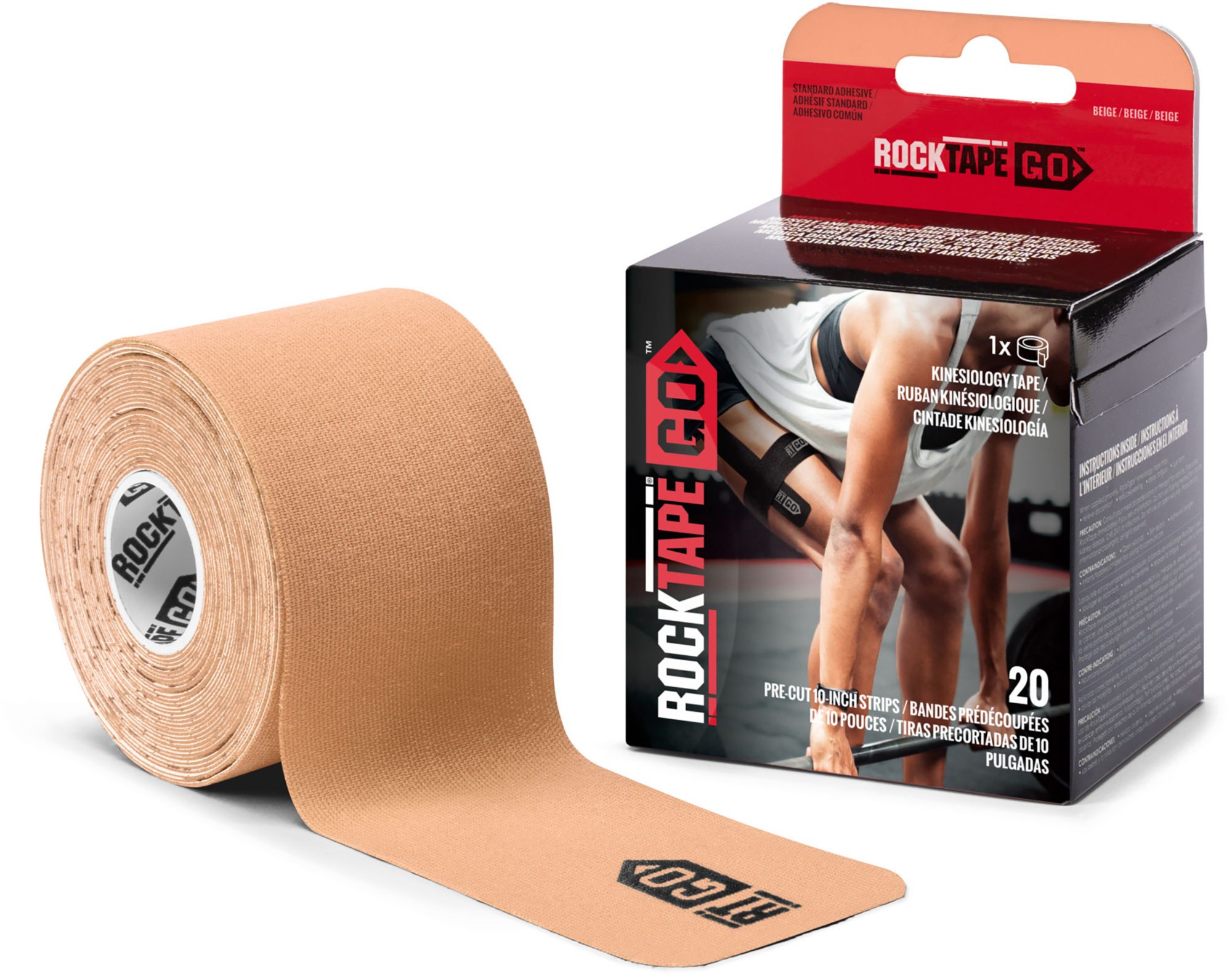 RockTape GO Standard Adhesive Pre-Cut Kinesiology Tape product image