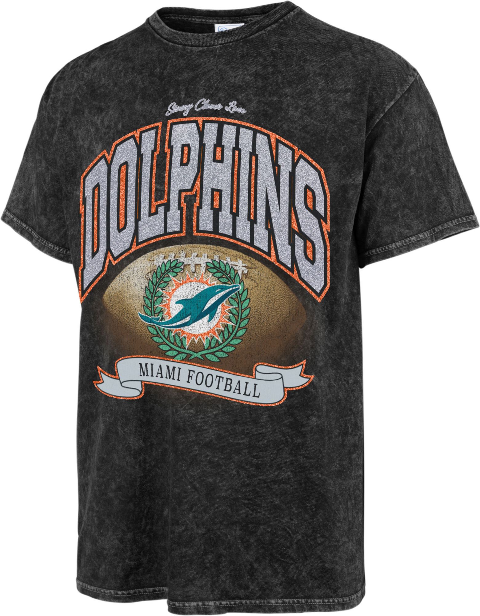 '47 x Stoney Clover Lane Women's Miami Dolphins Vintage Rocker Black T-Shirt product image