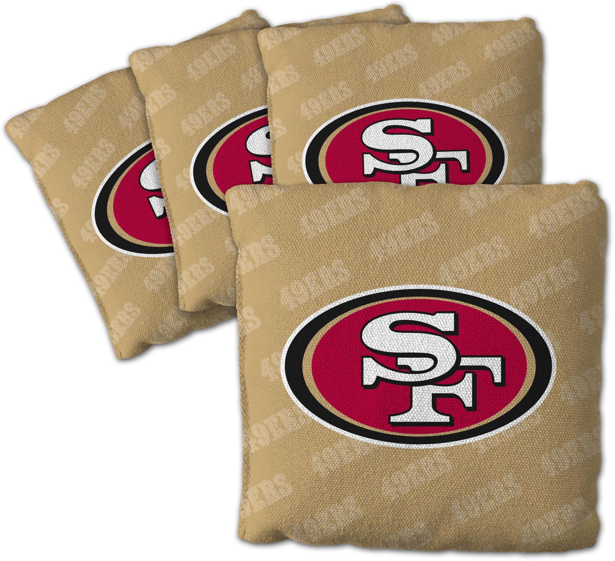 YouTheFan San Francisco 49ers 4-Pack Black Cornhole Bean Bags product image
