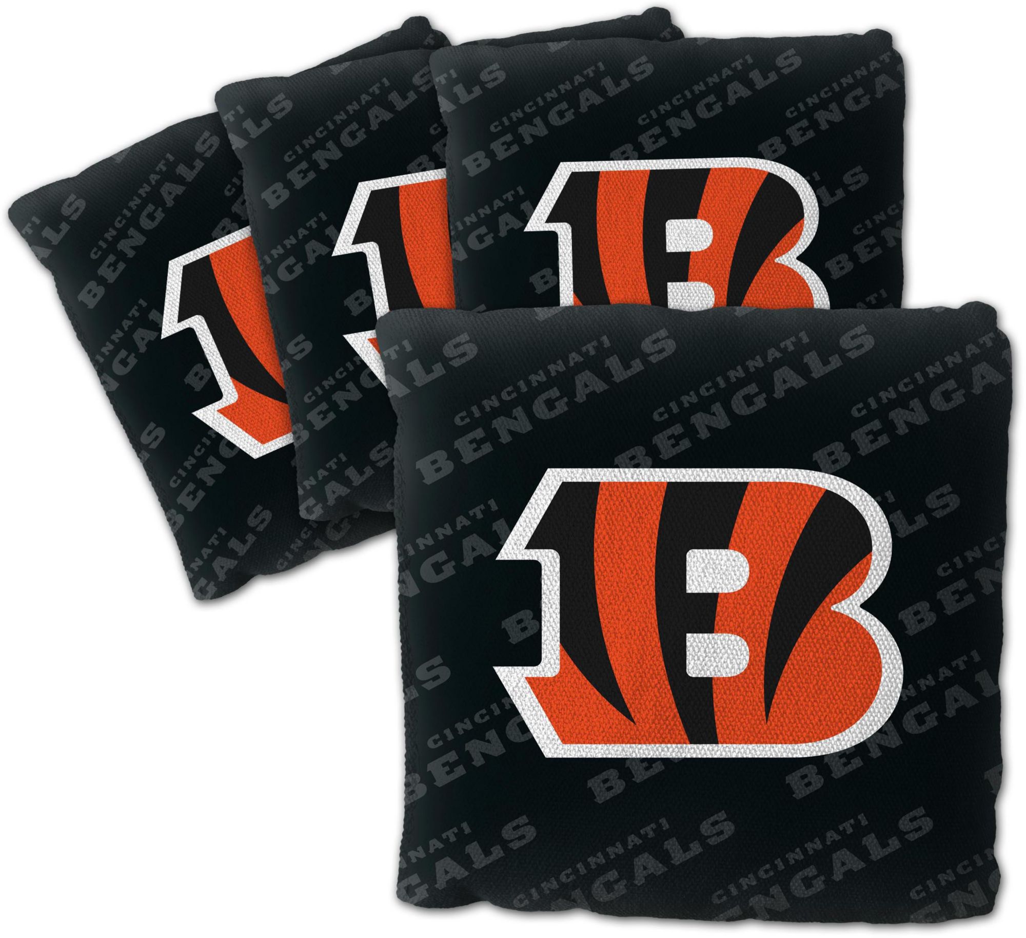 YouTheFan Cincinnati Bengals 4-Pack Black Cornhole Bean Bags product image