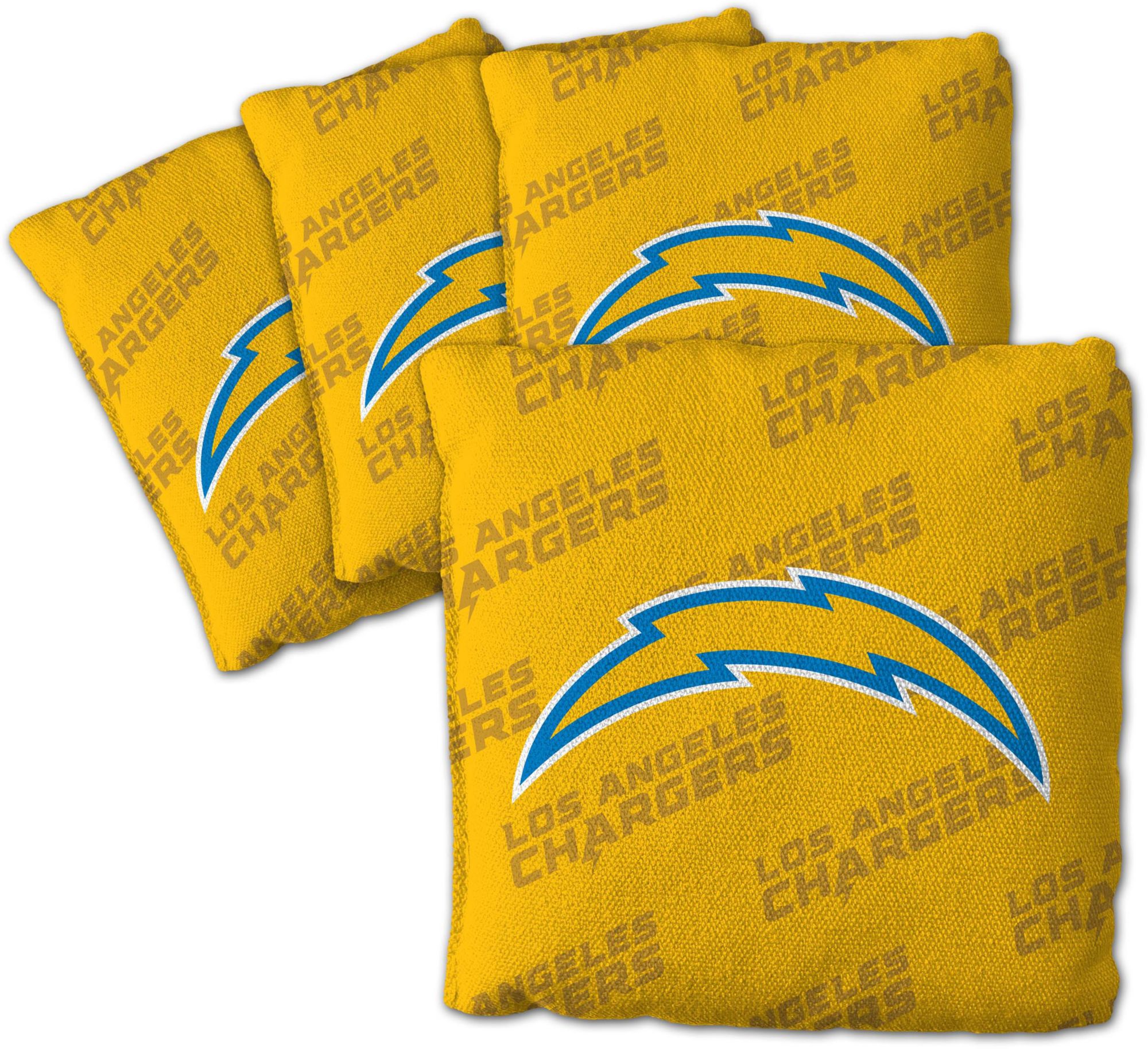 YouTheFan Los Angeles Chargers 4-Pack Yellow Cornhole Bean Bags product image
