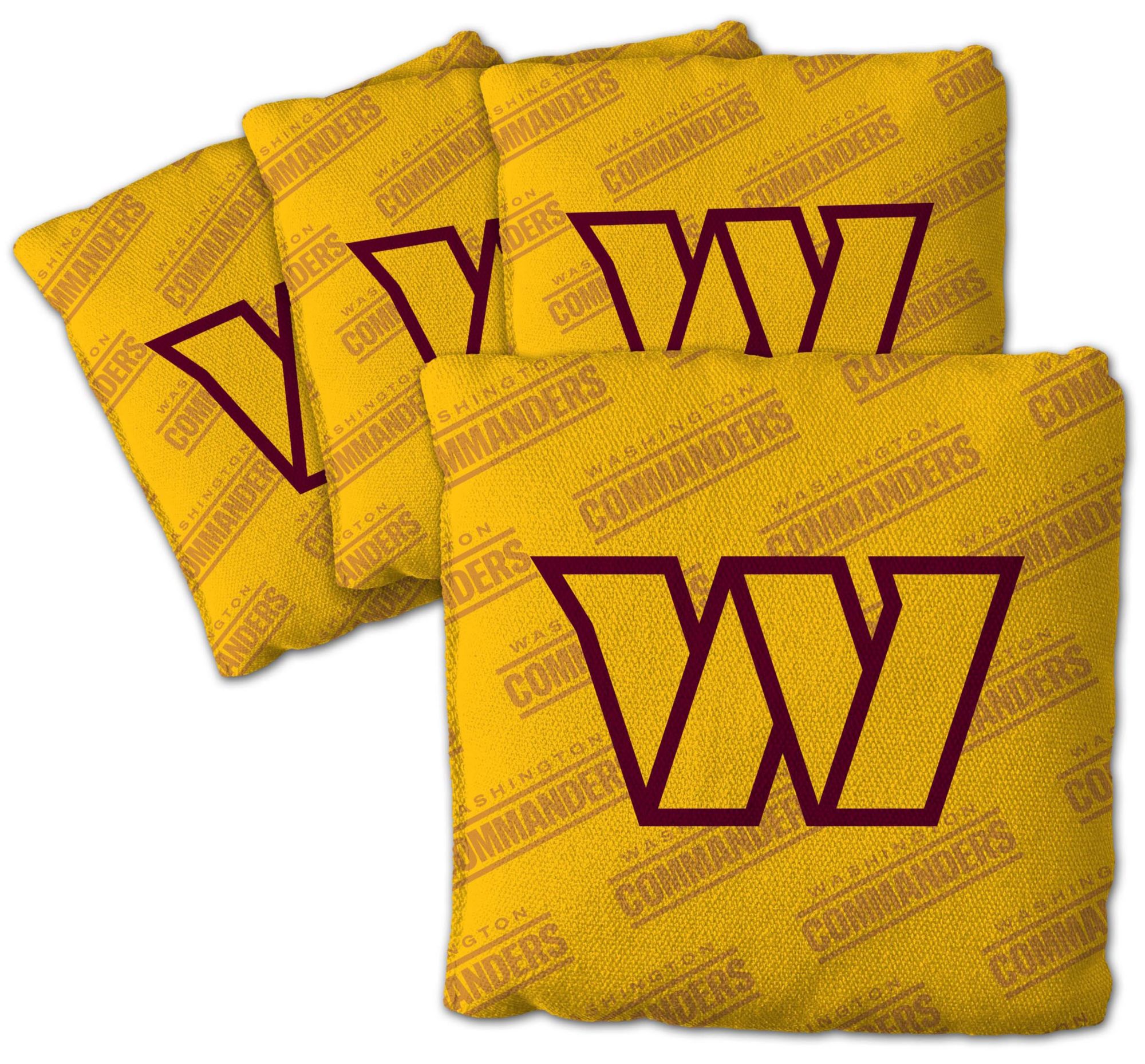 YouTheFan Washington Commanders 4-Pack Yellow Cornhole Bean Bags product image