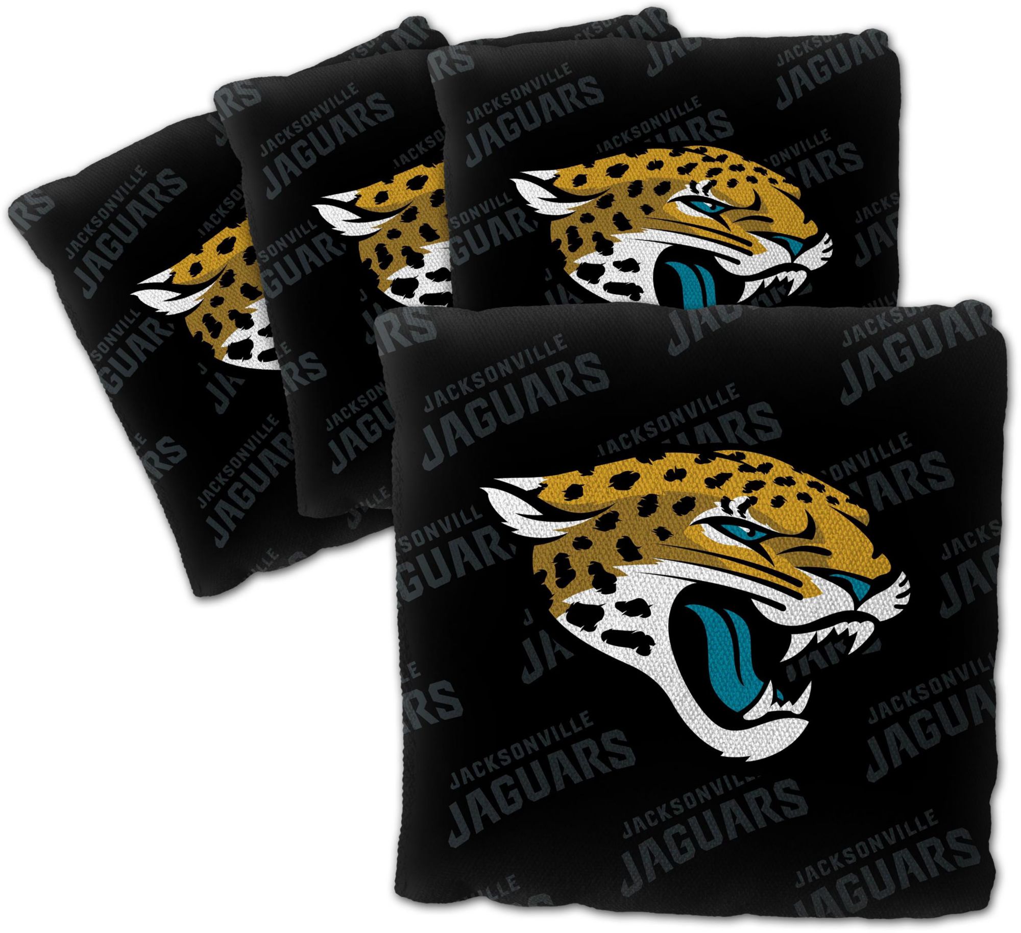 YouTheFan Jacksonville Jaguars 4-Pack Black Cornhole Bean Bags product image