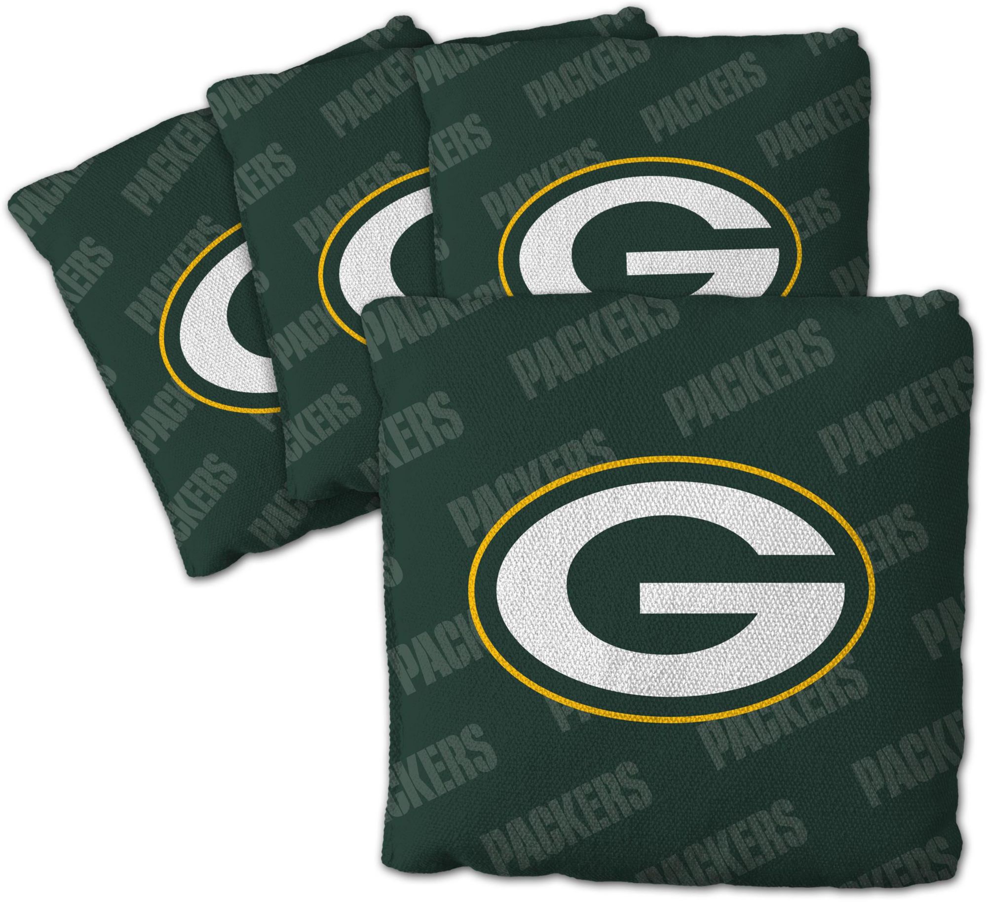 YouTheFan Green Bay Packers 4-Pack Green Cornhole Bean Bags product image