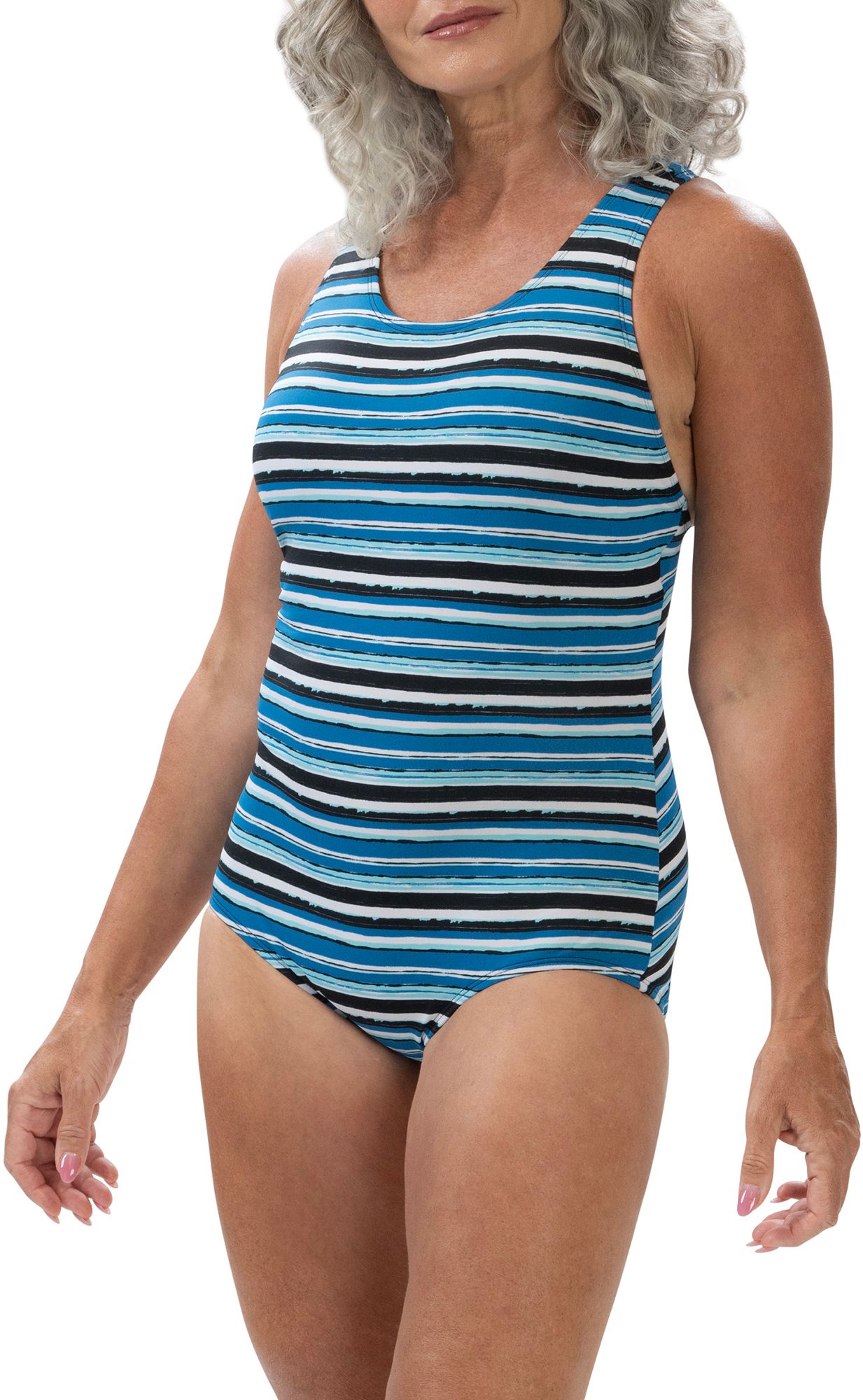 Dolfin Women's Aquashape Print One Piece Conservative Lap Swim Suit product image