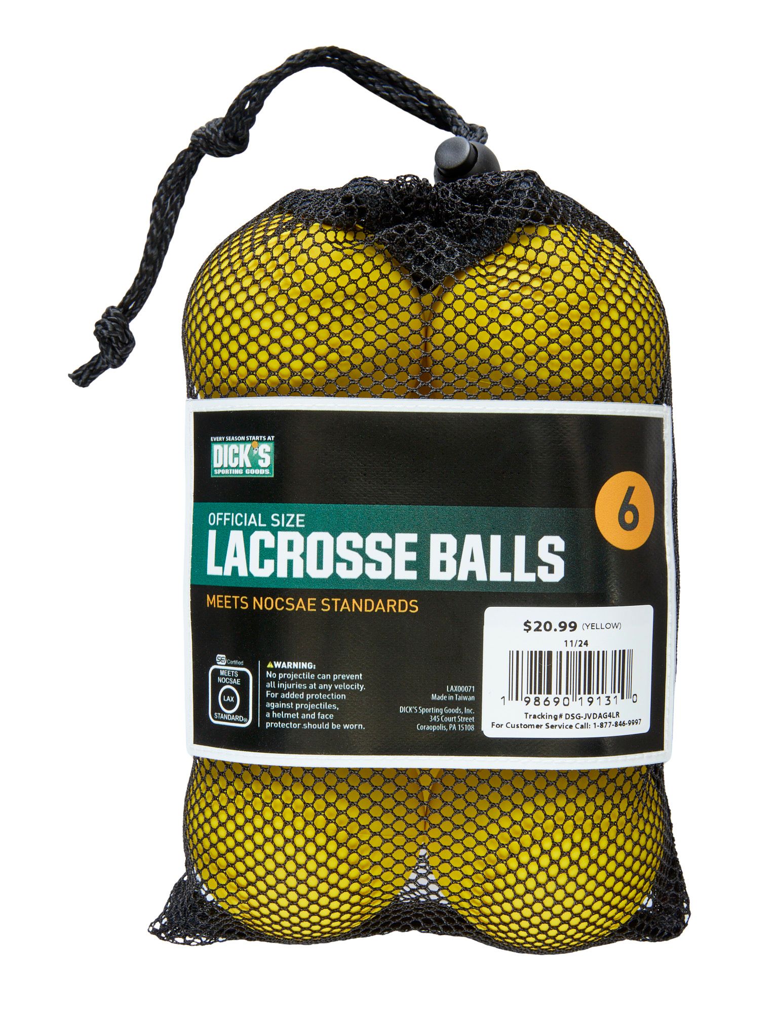 DSG NCSAE Lacrosse Balls - 6 Pack product image