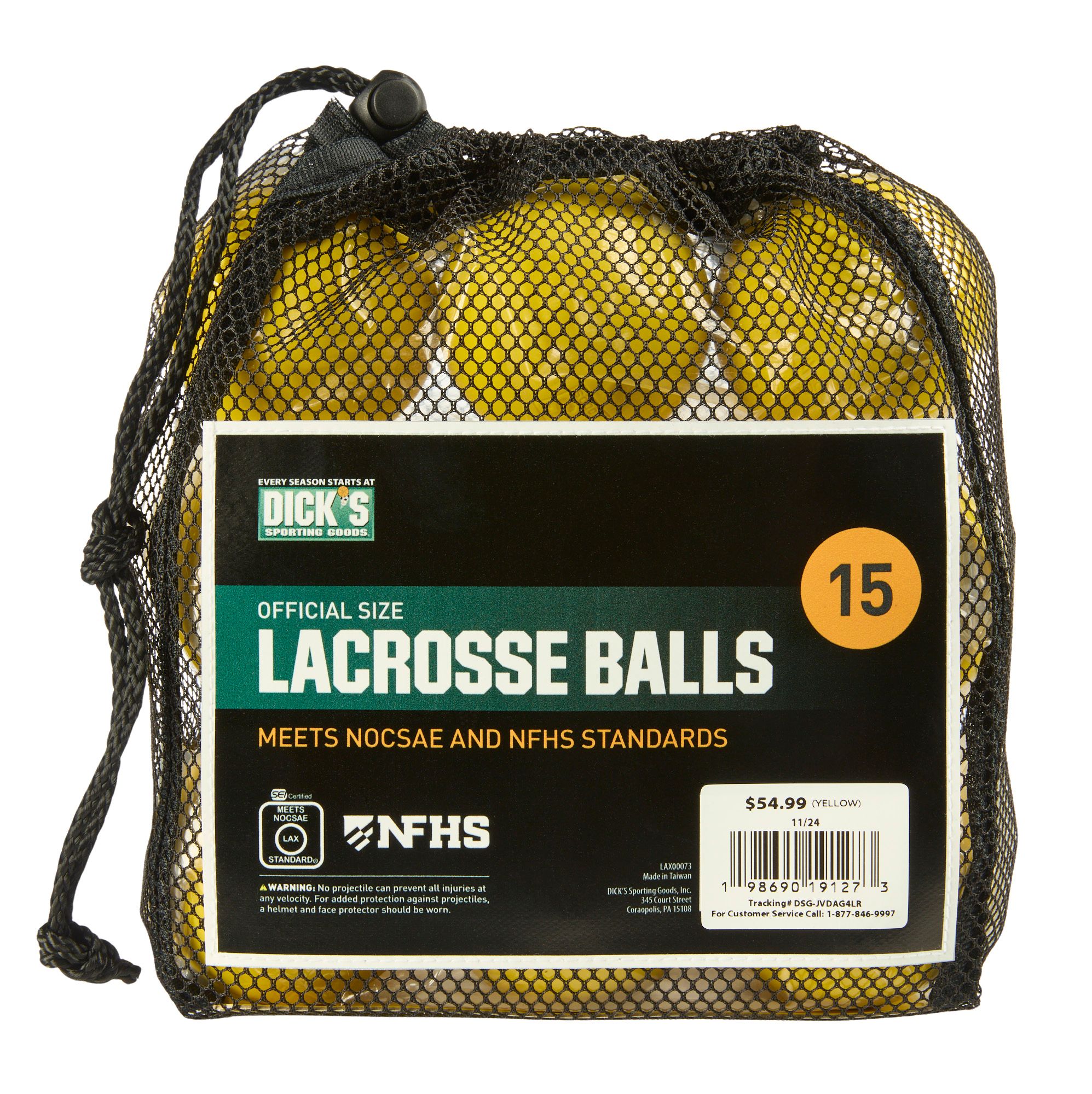 DSG NOCSAE/NFHS Lacrosse Ball - 15 Pack product image
