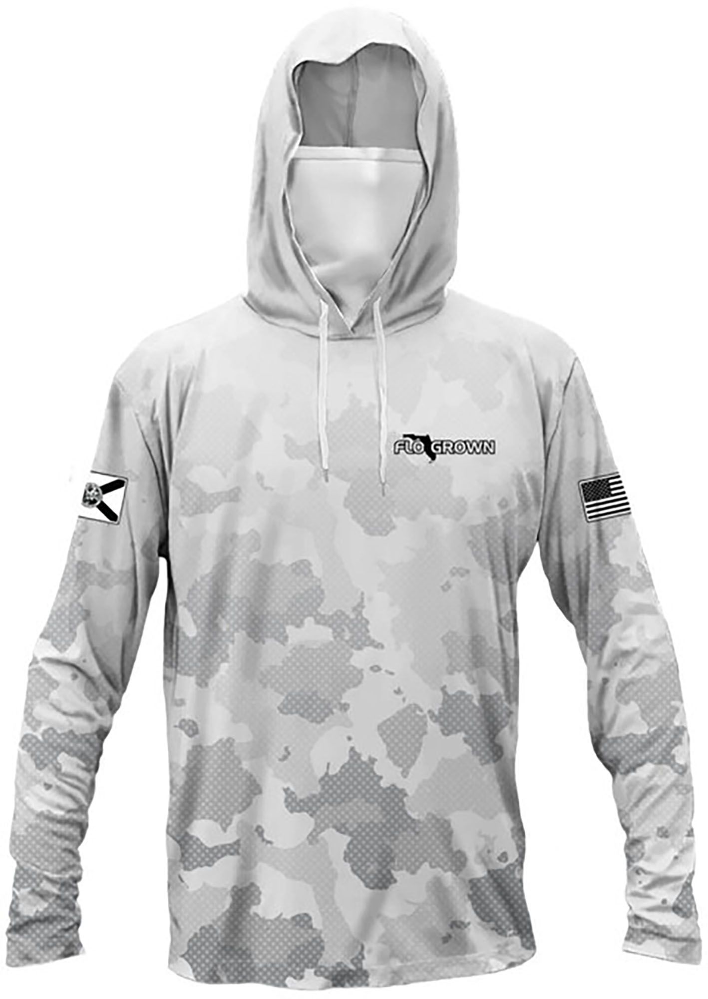 FloGrown Men's White Camo Performance Hoodie product image