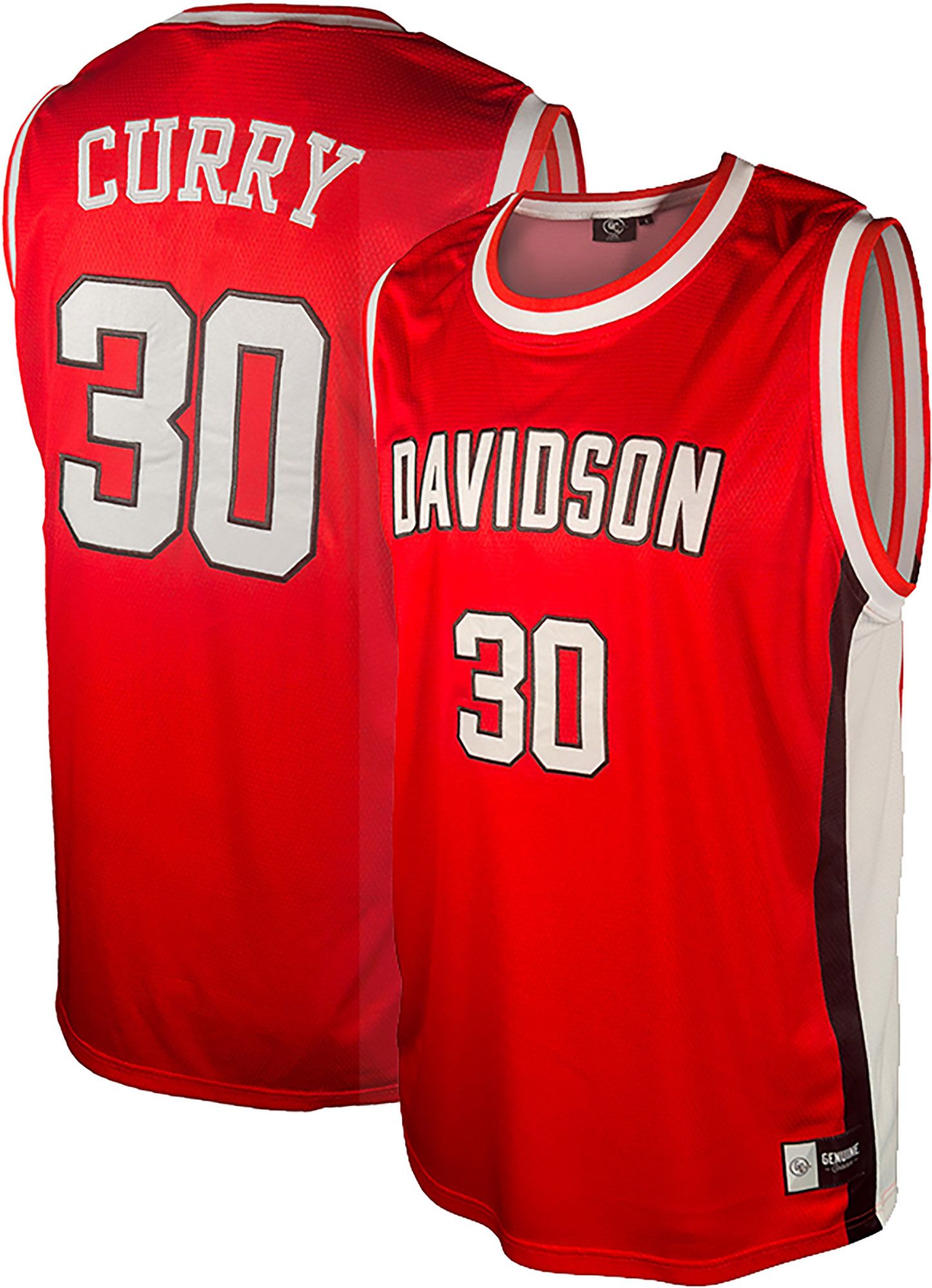 Genuine Collective Men's Davidson Wildcats Stephen Curry Throwback Replica Basketball Jersey product image