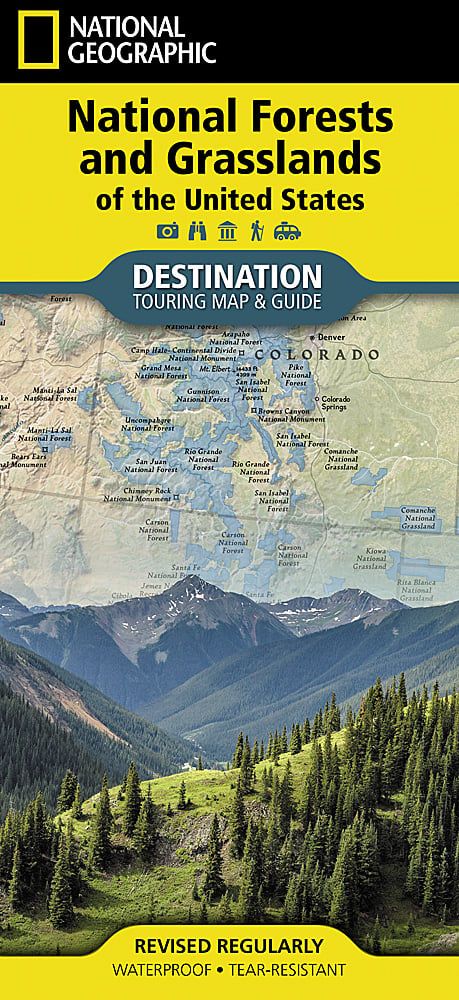 National Geographic National Forests and Grasslands of US Map product image