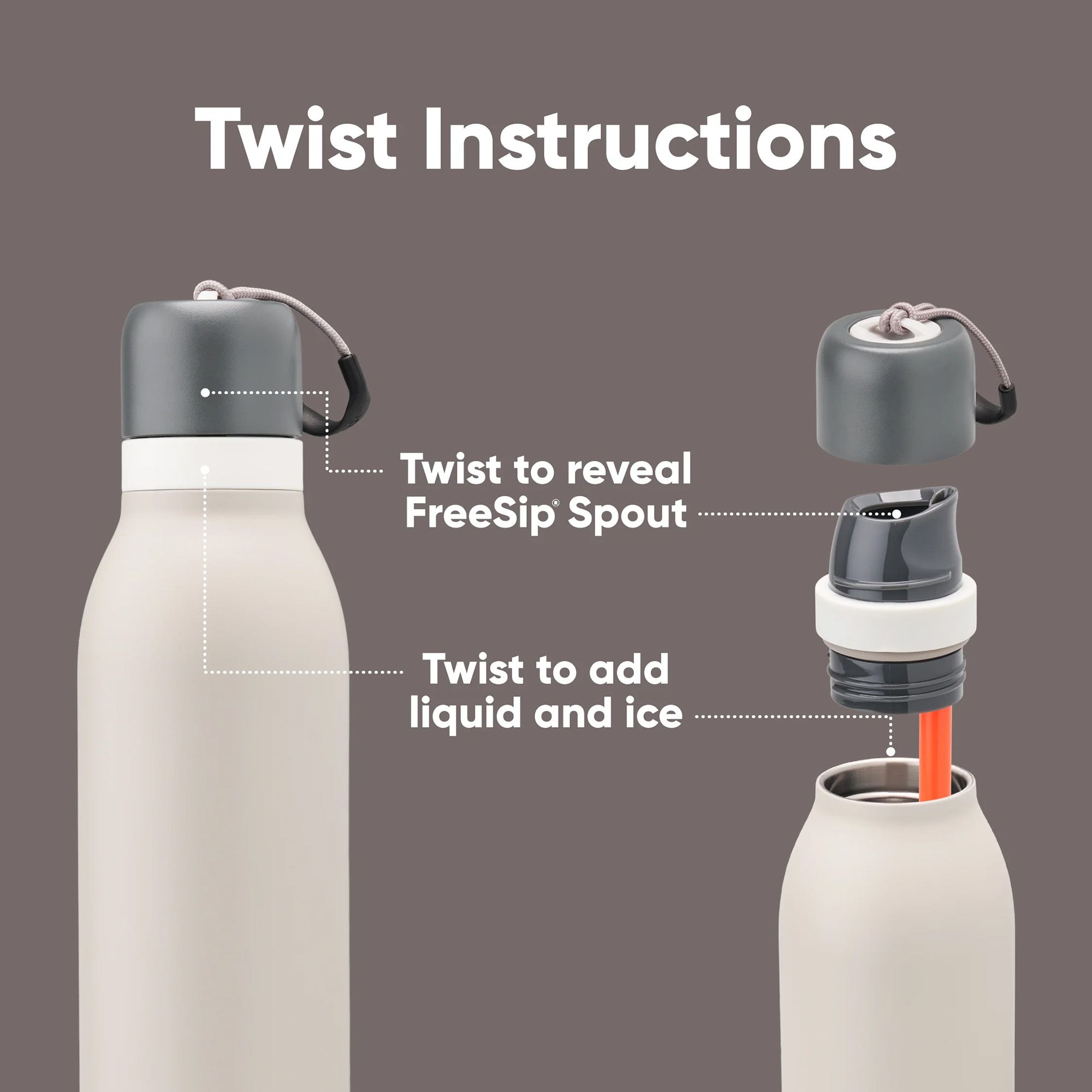 Owala 24 oz. FreeSip Stainless Steel Bottle with Twist Lid product image