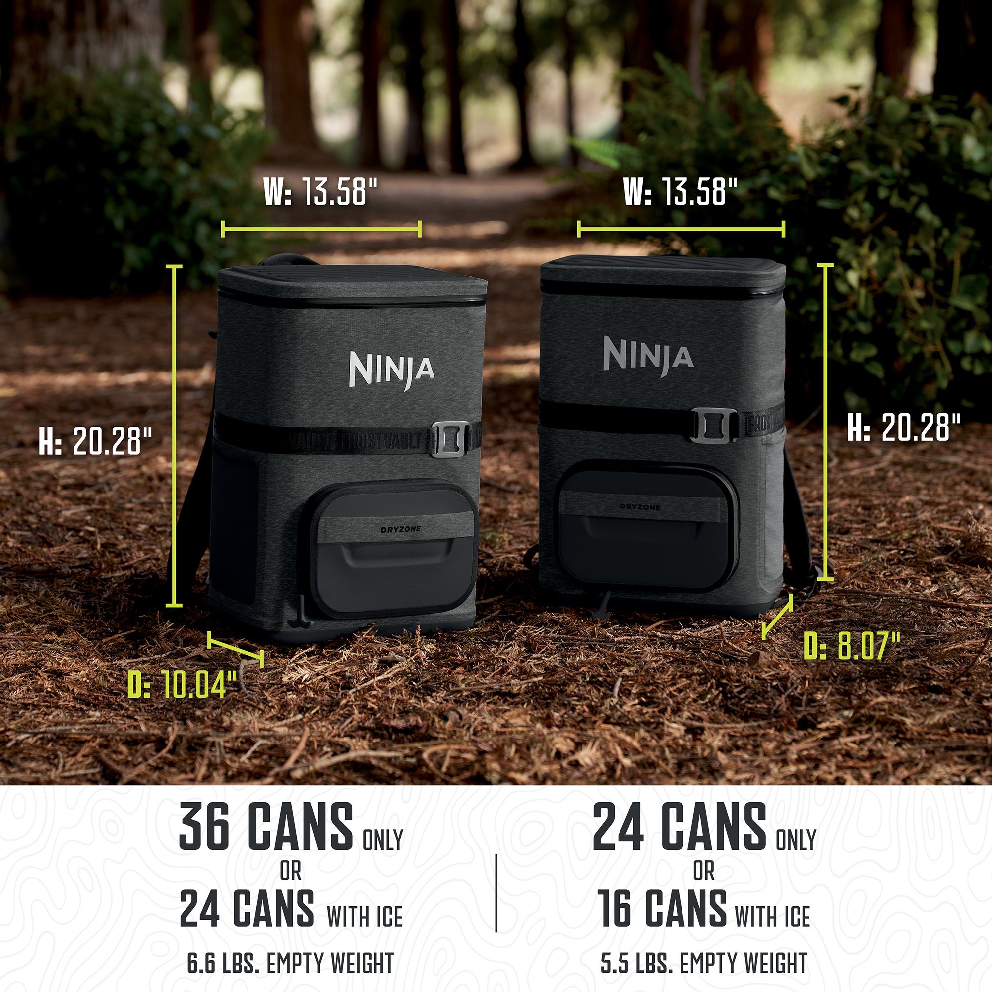 Ninja Outdoor FrostVault Go 24-Can Backpack Soft Cooler with Cold Dry Zone product image