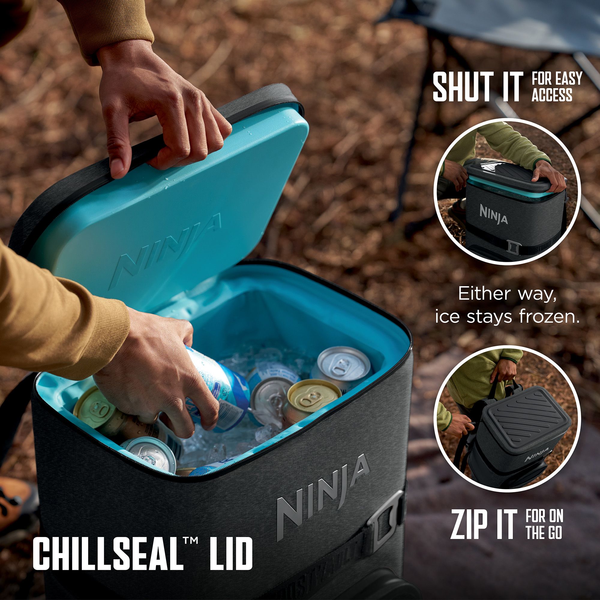 Ninja Outdoor FrostVault Go 24-Can Backpack Soft Cooler with Cold Dry Zone product image