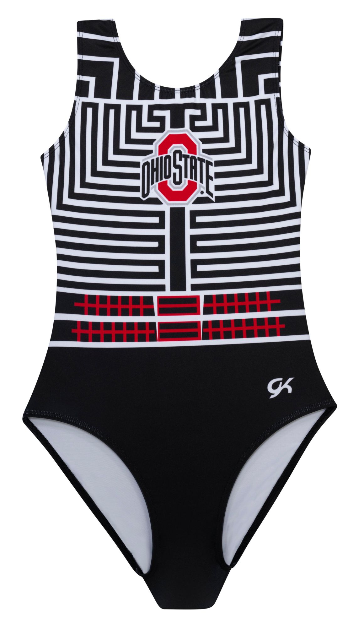 GK Elite Girls' Ohio State Buckeyes Black Tank Leotard product image
