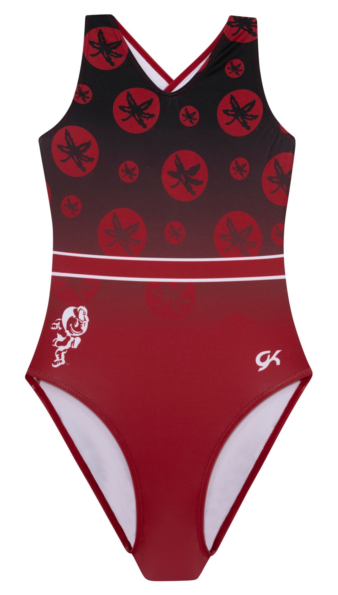 GK Elite Girls' Ohio State Buckeyes Red Tank Leotard product image