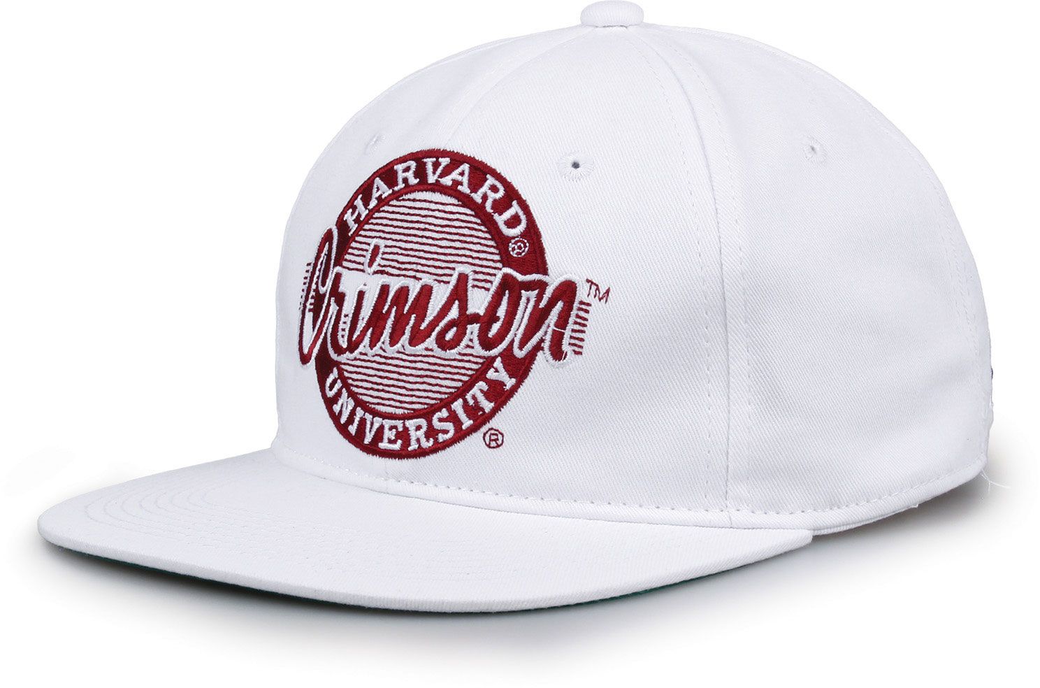The Game Men's Harvard Crimson White Retro Circle Adjustable Hat product image