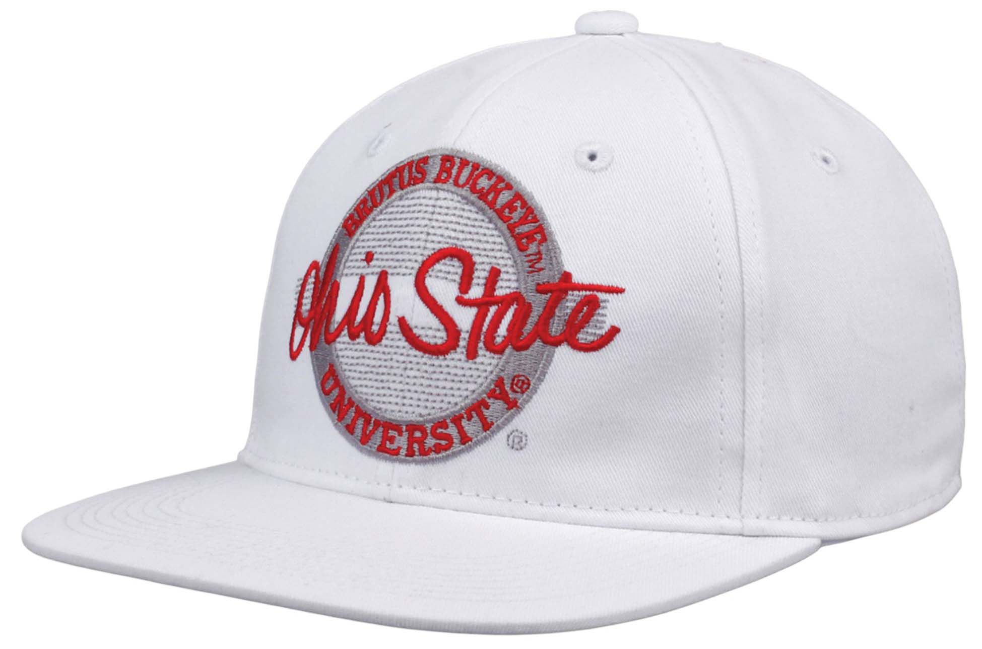 The Game Men's Ohio State Buckeyes White Retro Circle Adjustable Hat product image
