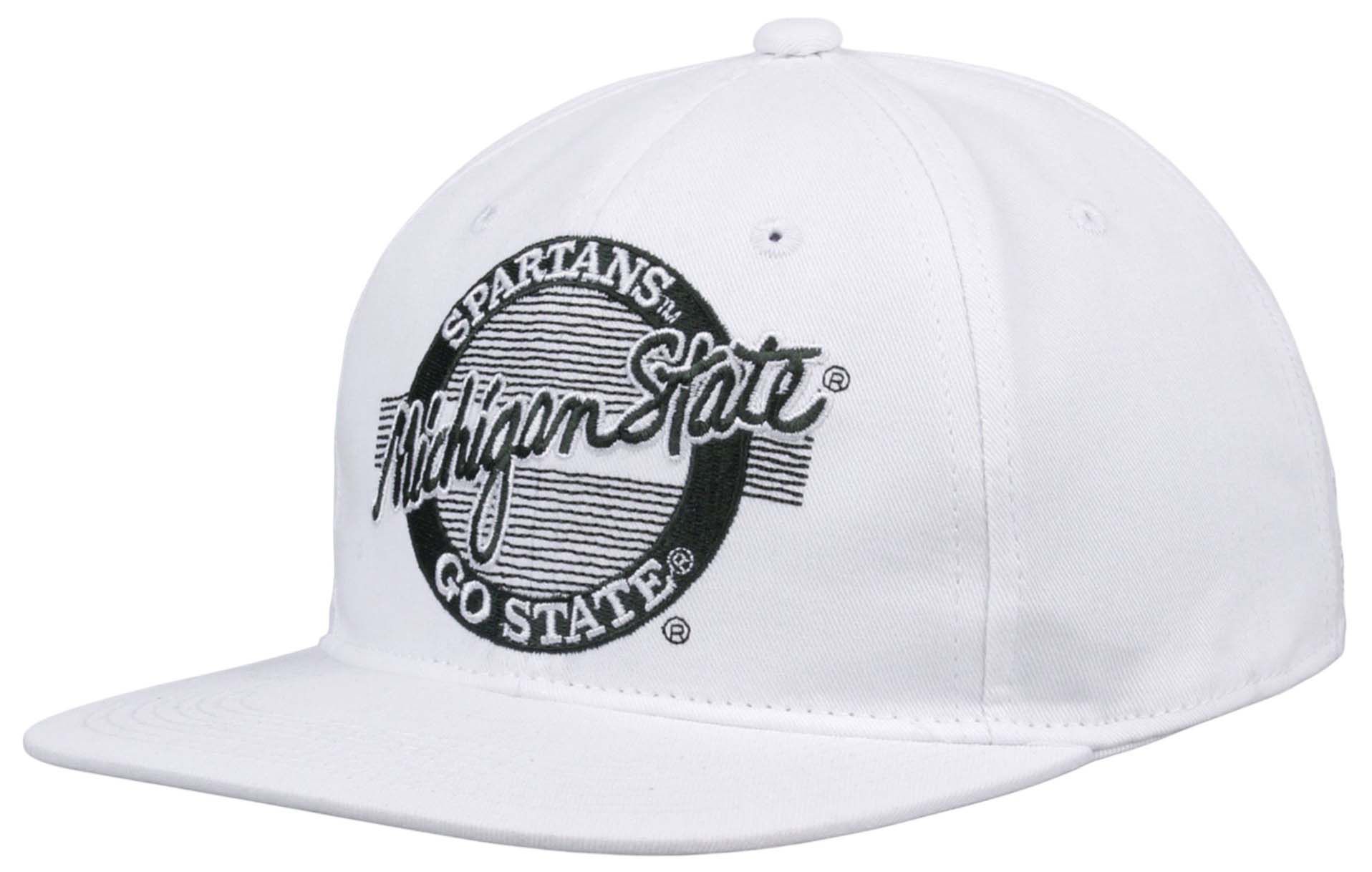 The Game Men's Michigan State Spartans White Retro Circle Adjustable Hat product image